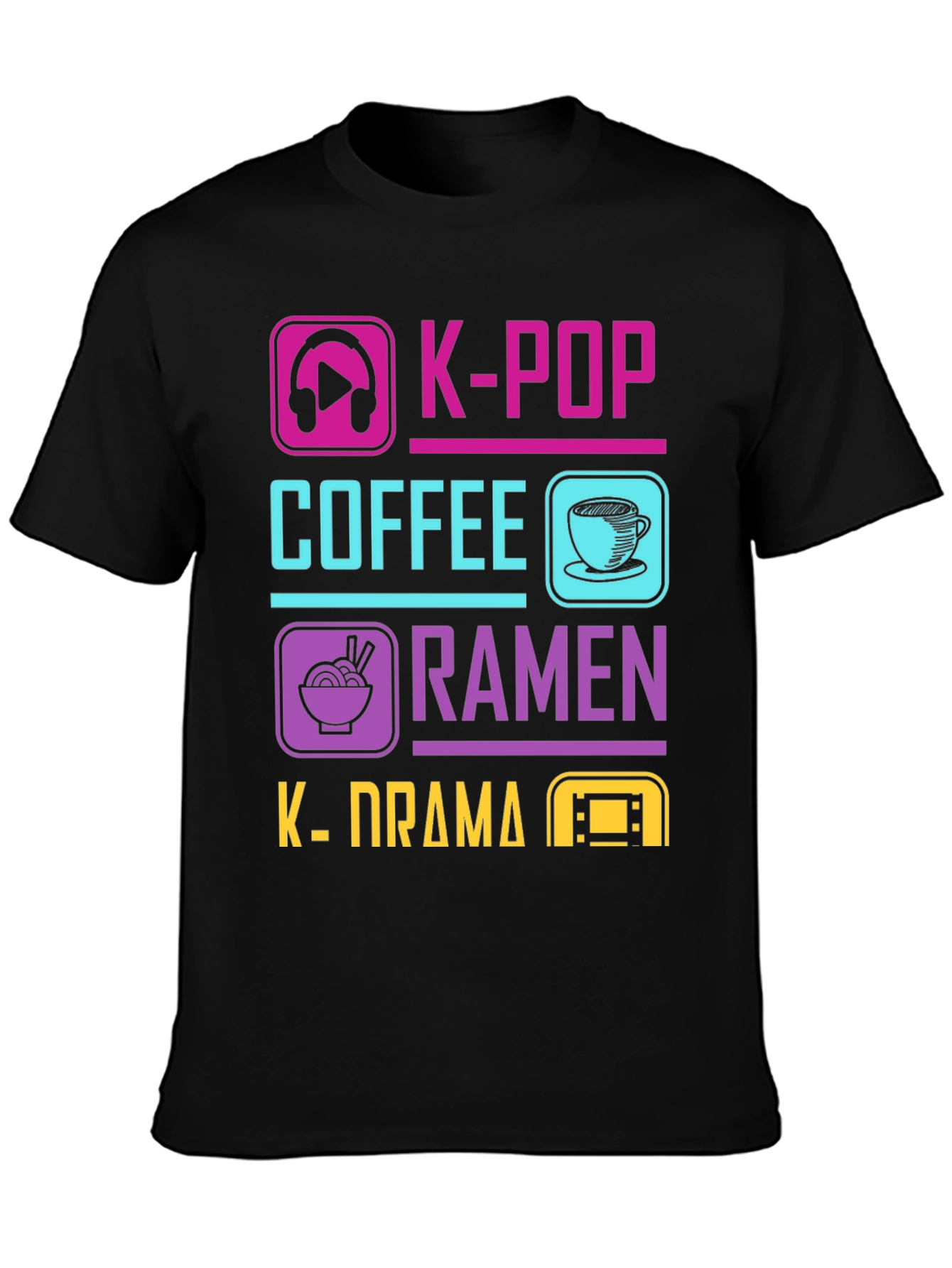 K-Pop Coffee Ramen & K-Drama T-Shirt