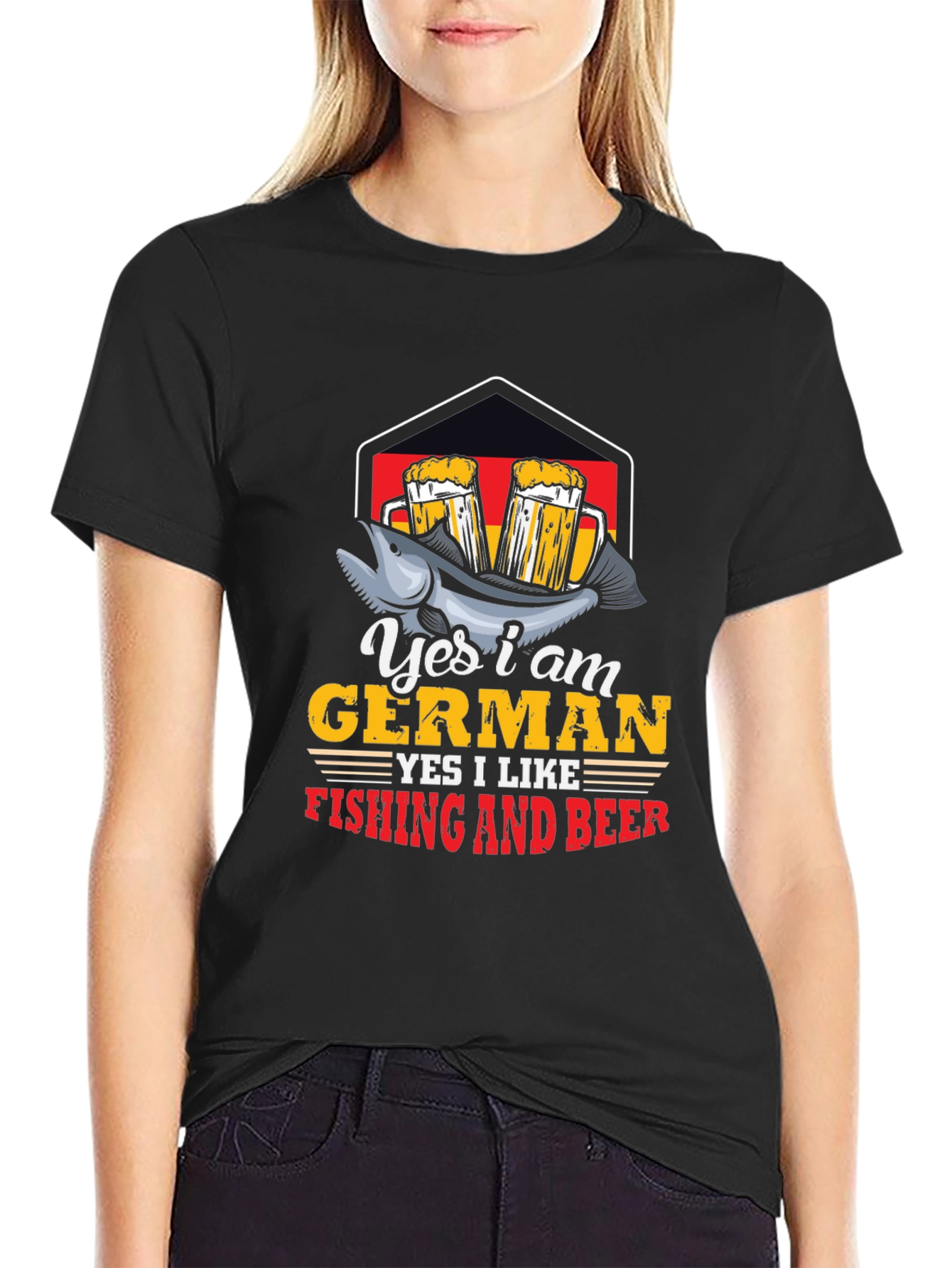 German Fishing and Beer T-Shirt
