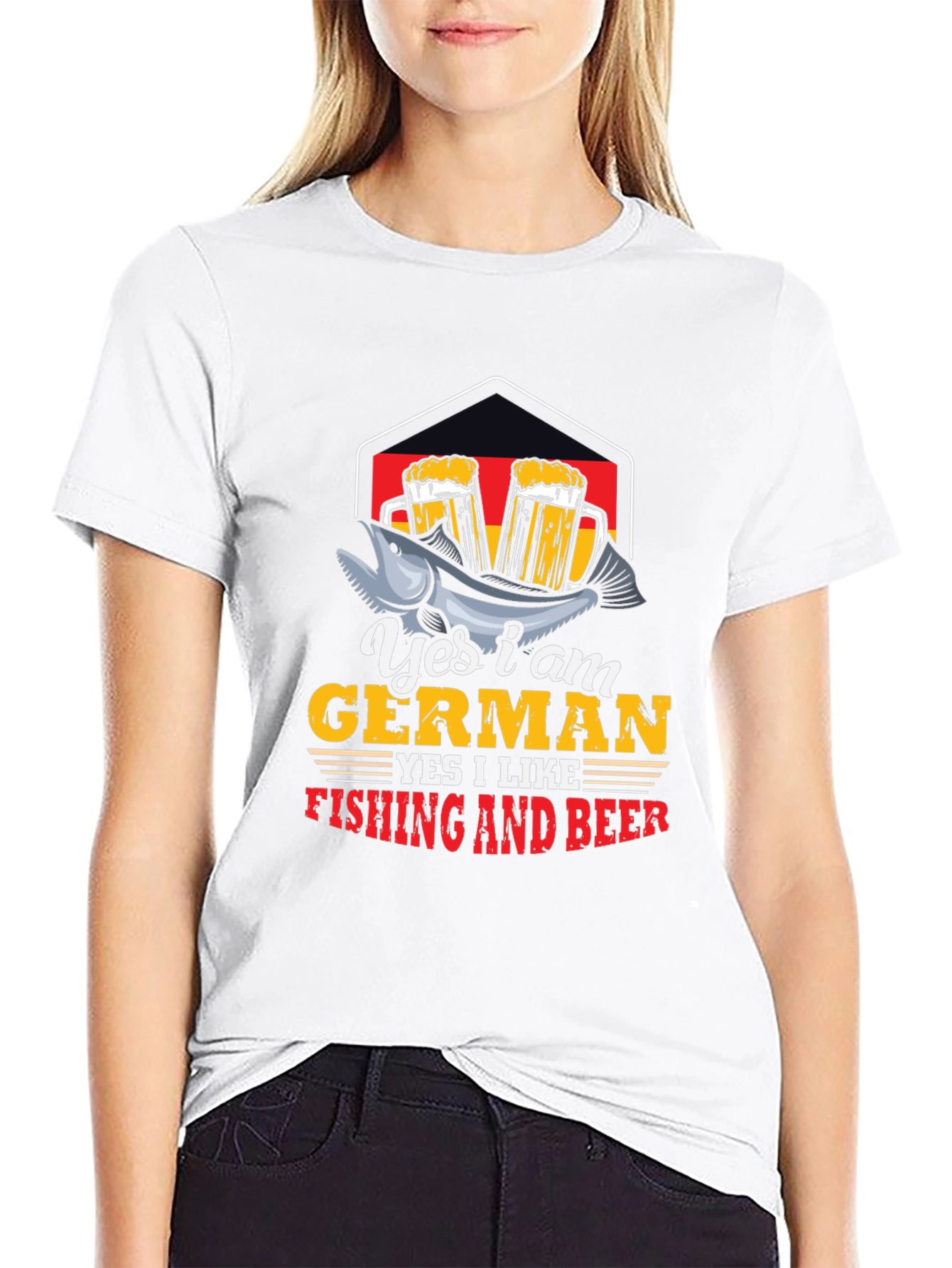 German Fishing and Beer T-Shirt