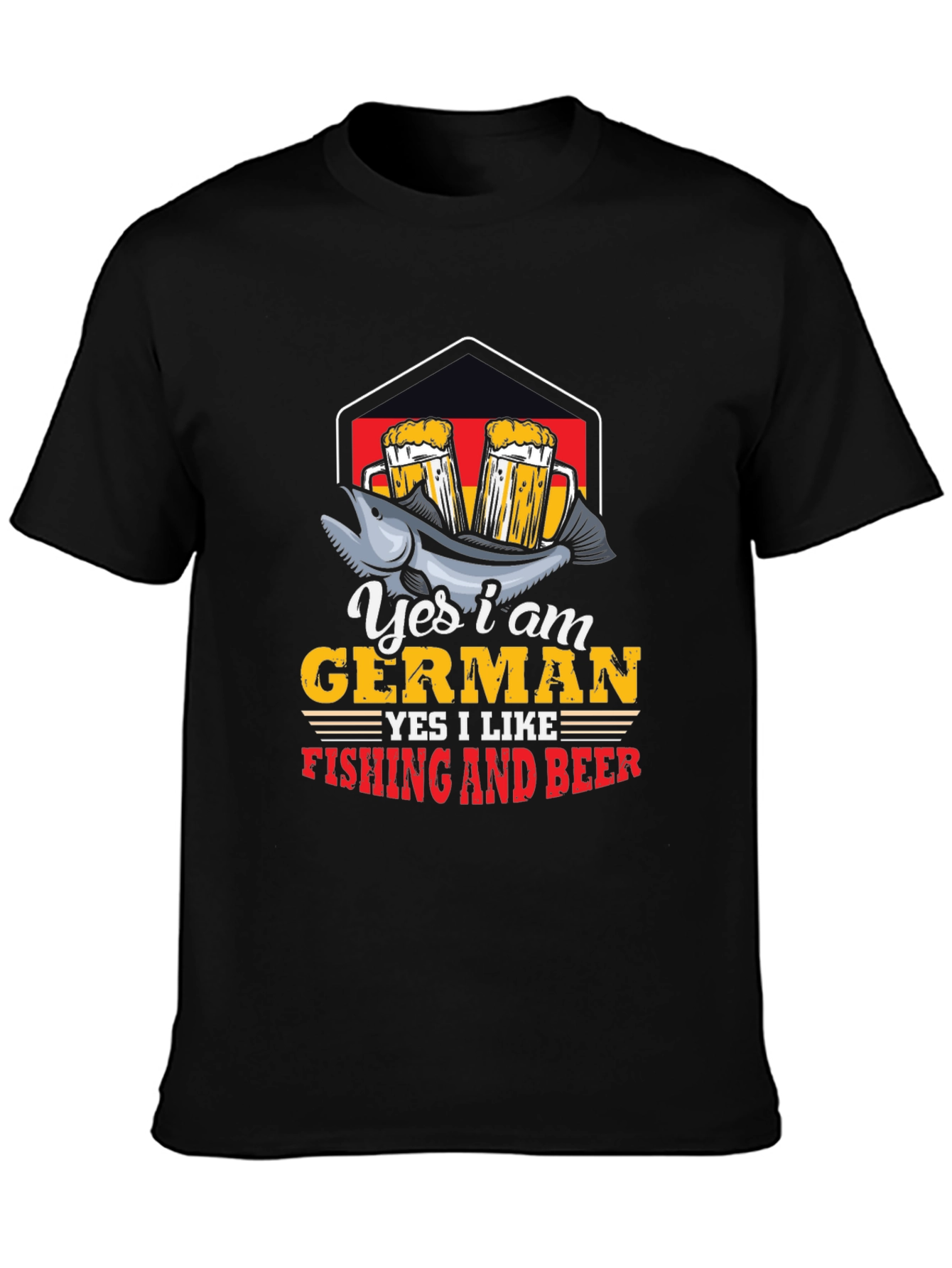 German Fishing and Beer T-Shirt
