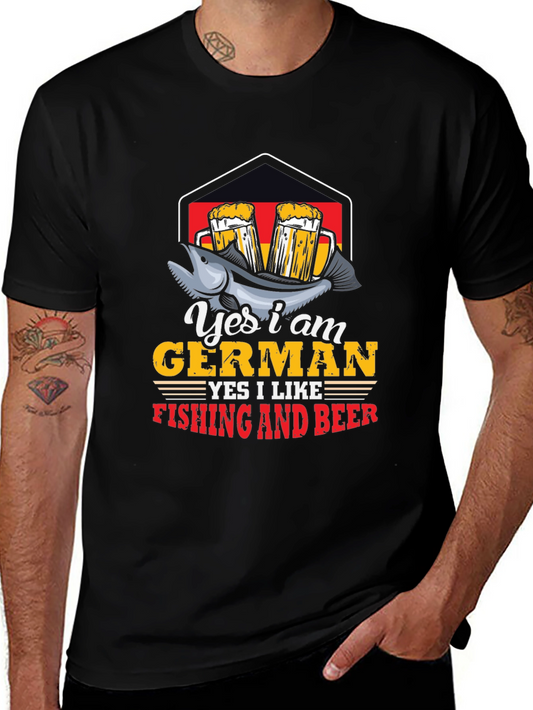 German Fishing and Beer T-Shirt