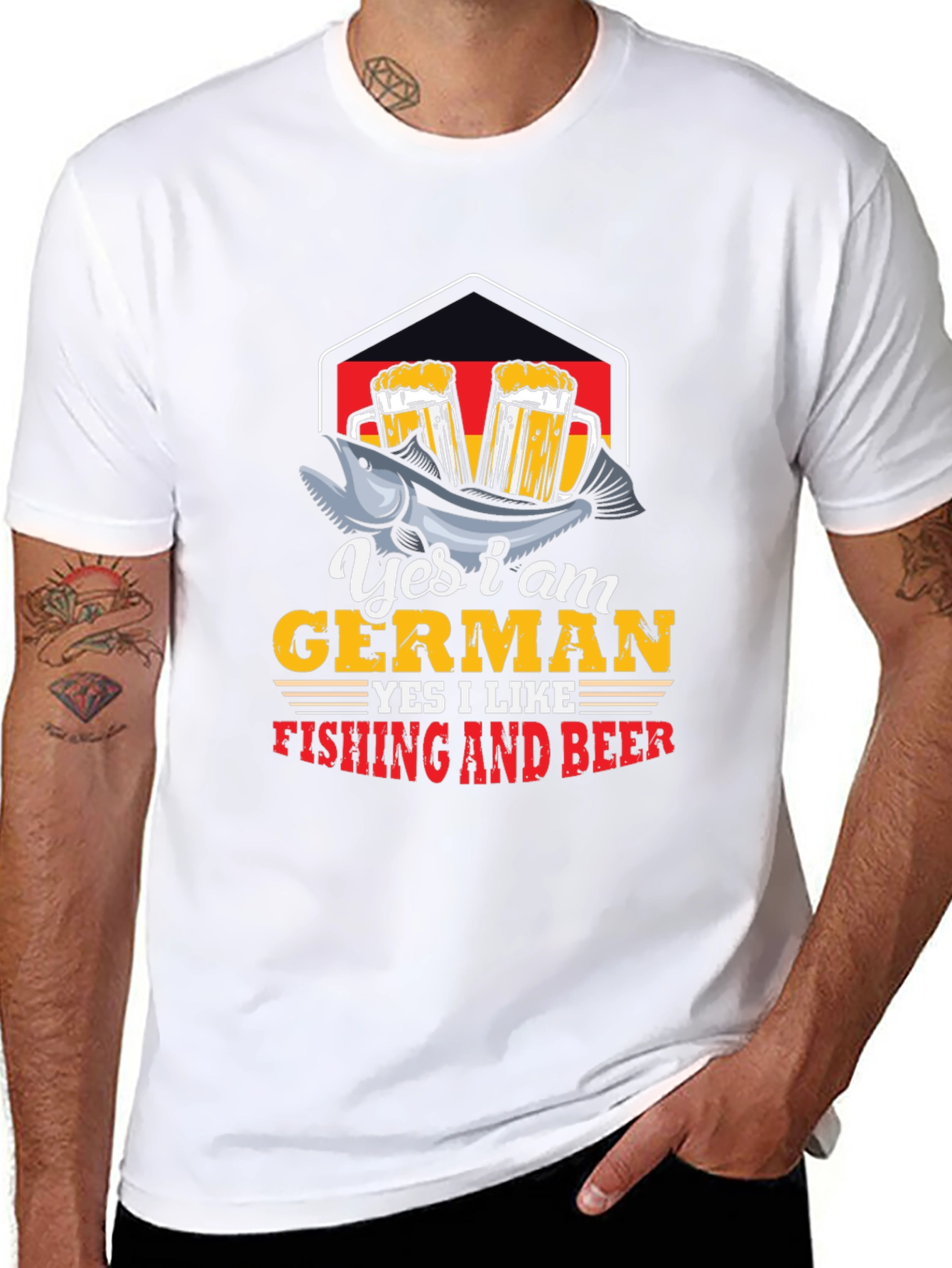 German Fishing and Beer T-Shirt