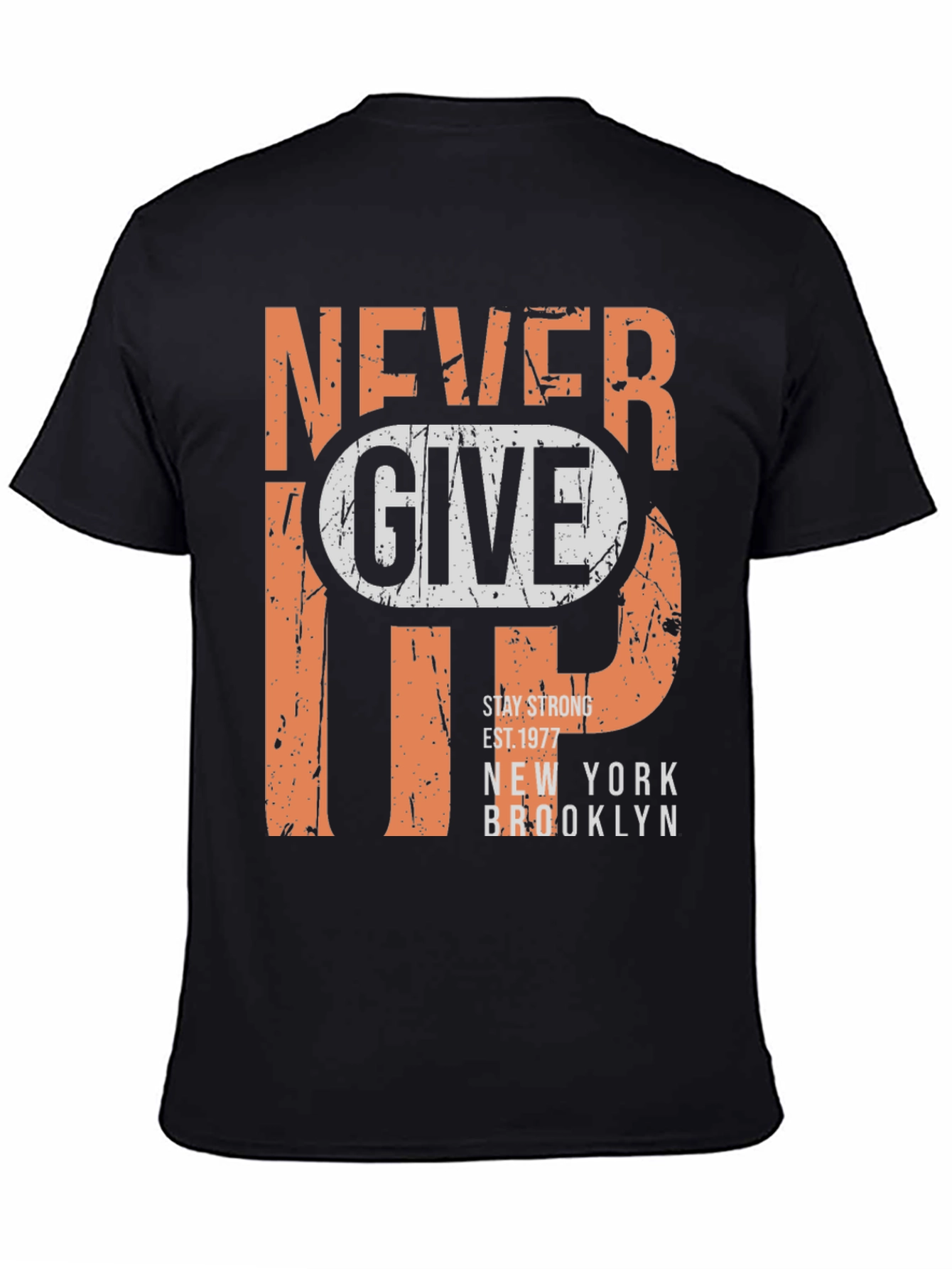 Never Give Up Graphic Tee - Mens T-Shirt