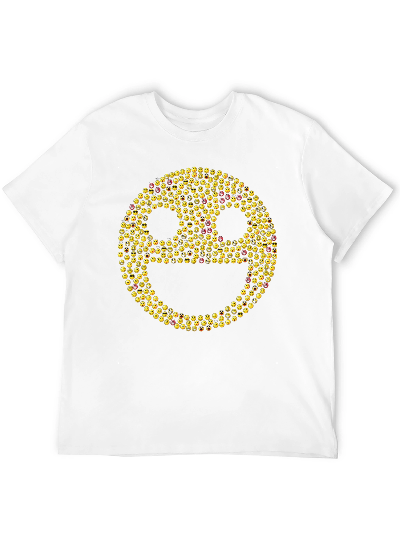 Emoji Smiley Face Graphic Tee - Black