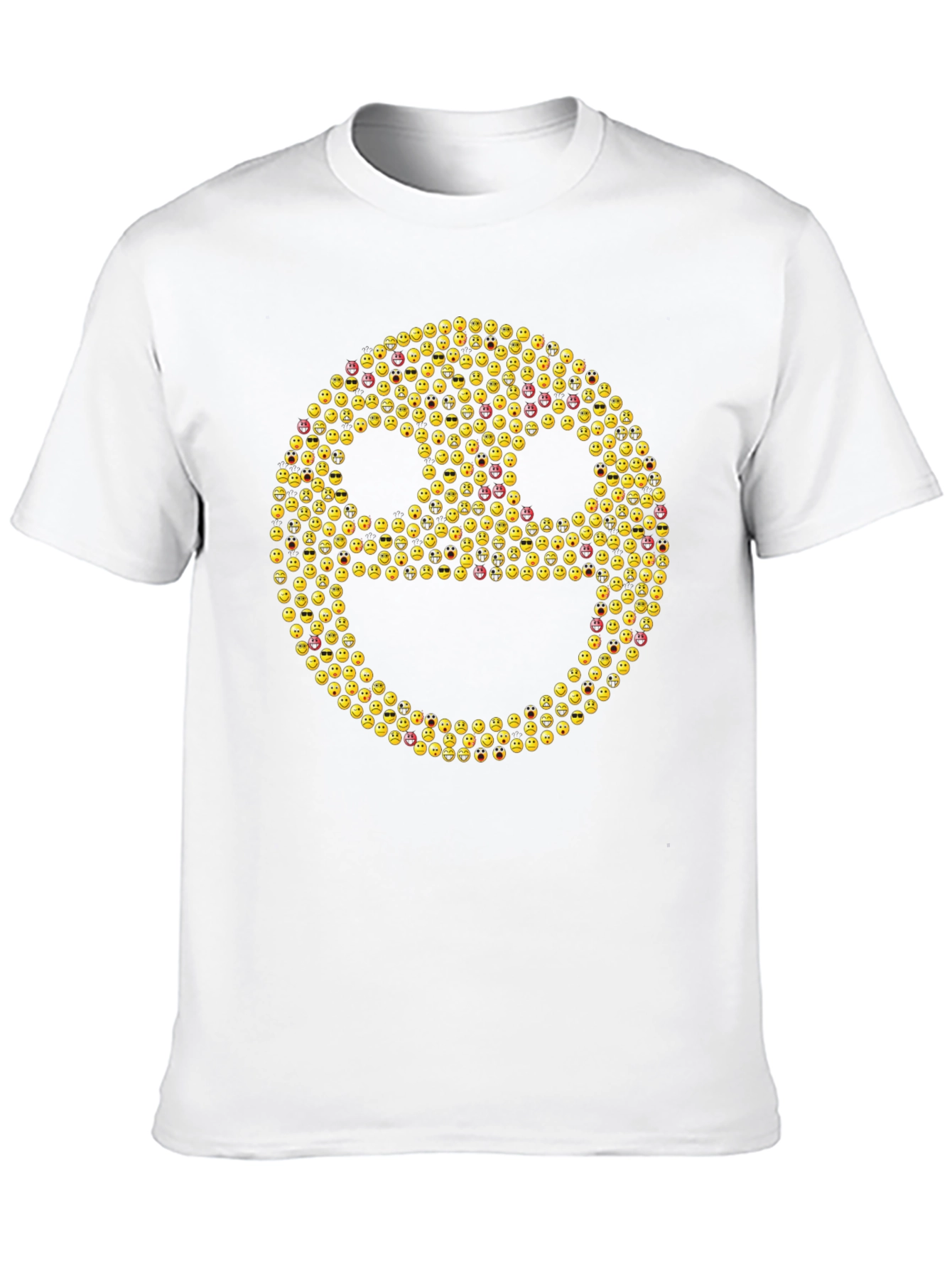 Emoji Smiley Face Graphic Tee - Black
