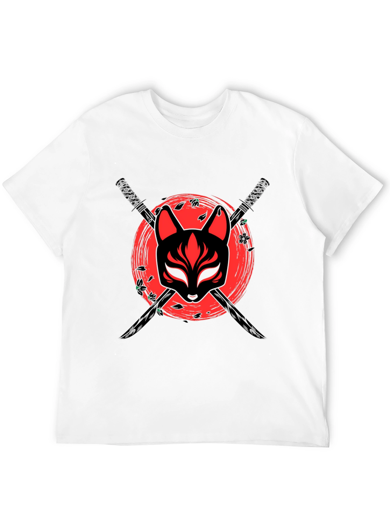 Samurai Fox T-Shirt - Black Cotton Tee