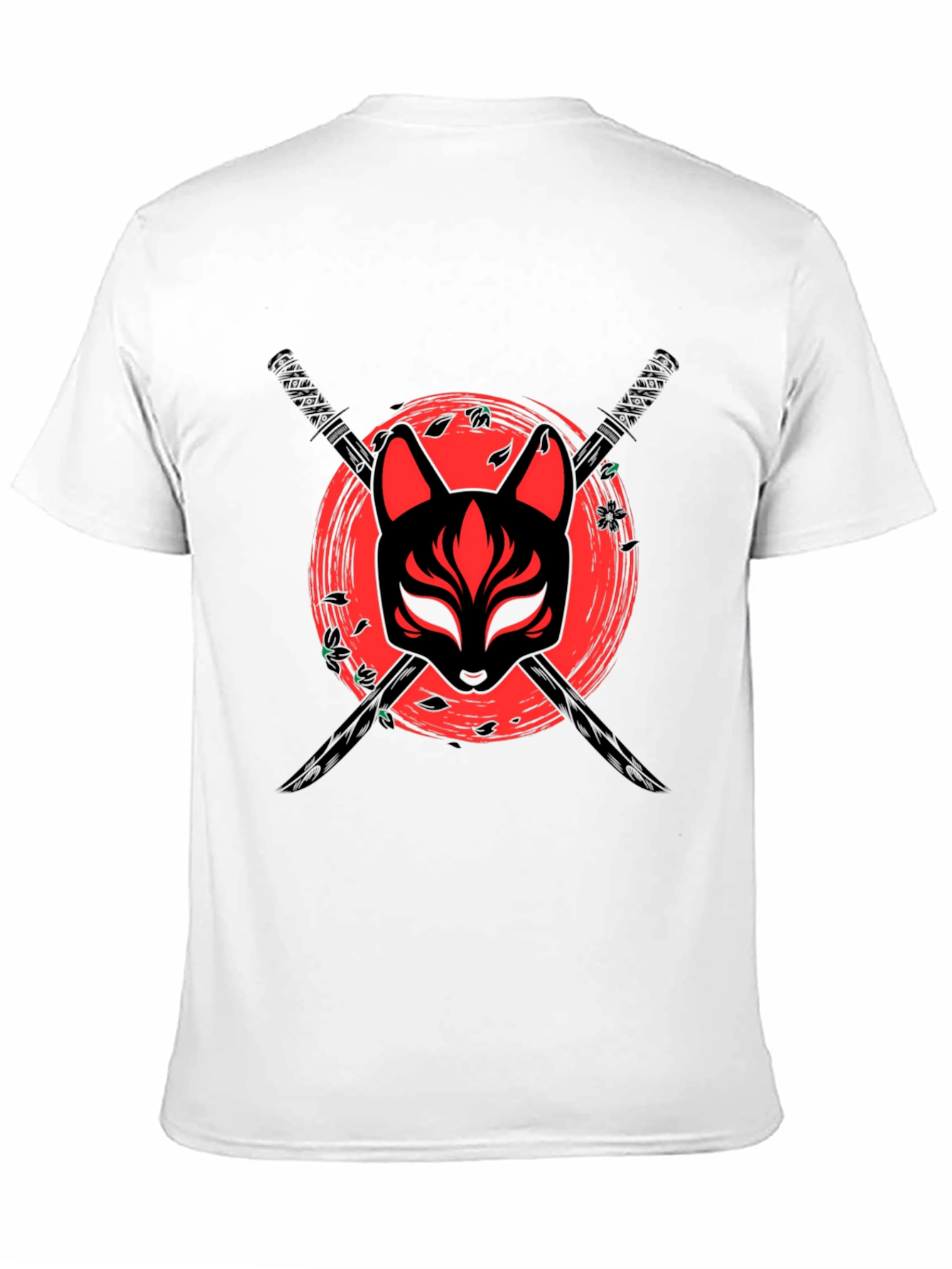 Samurai Fox T-Shirt - Black Cotton Tee
