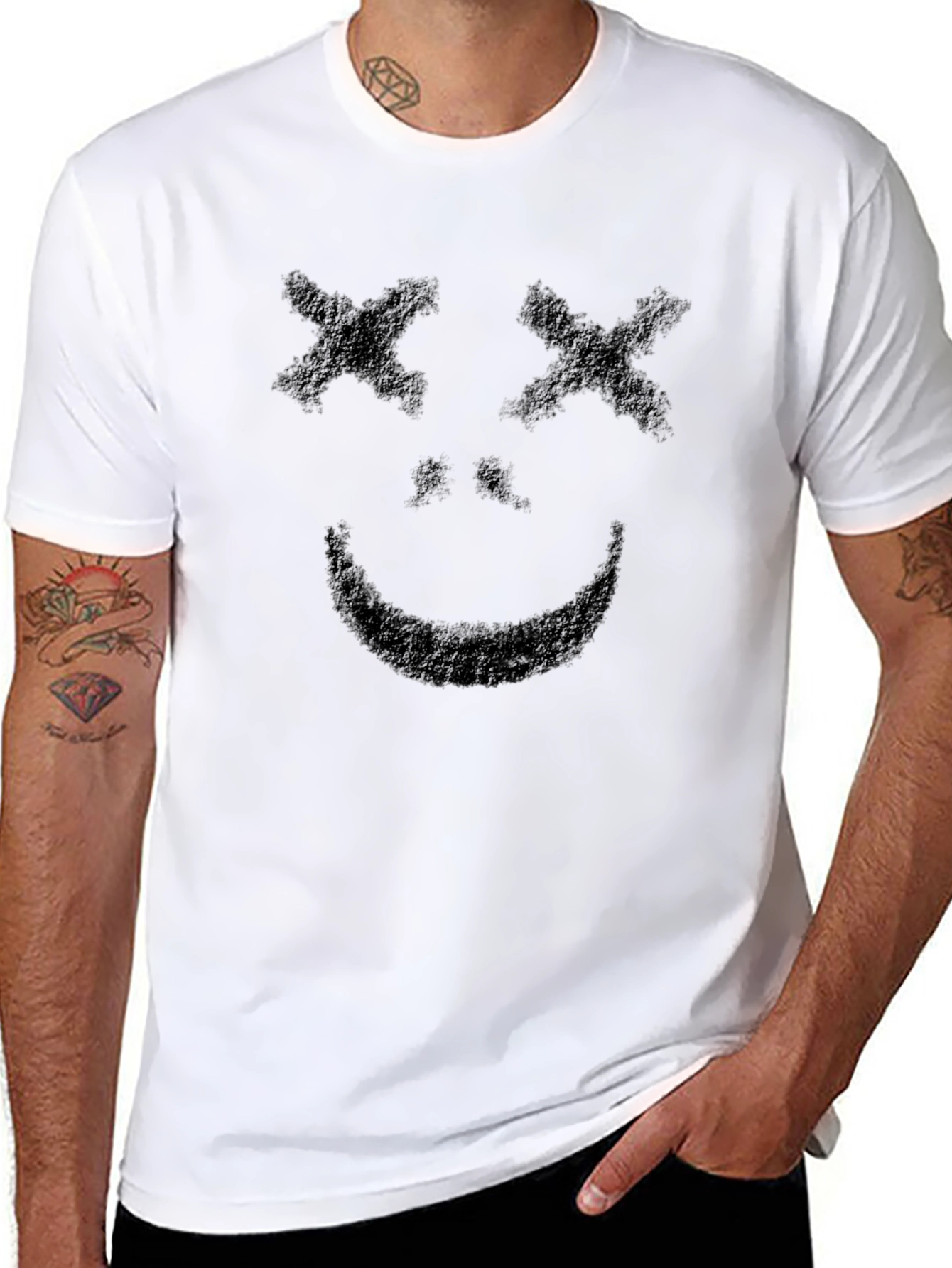 Smiley Face Black T-Shirt