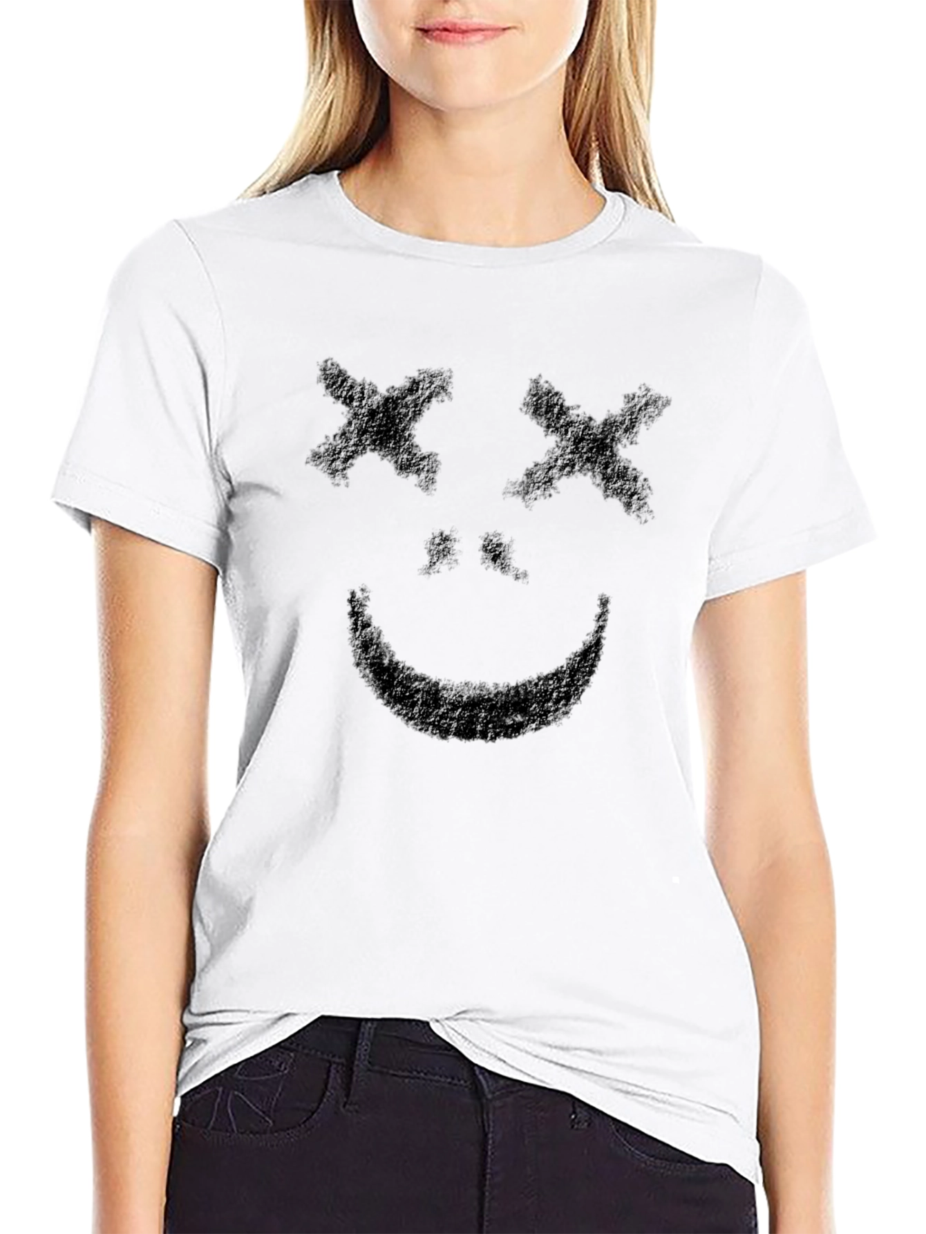 Smiley Face Black T-Shirt