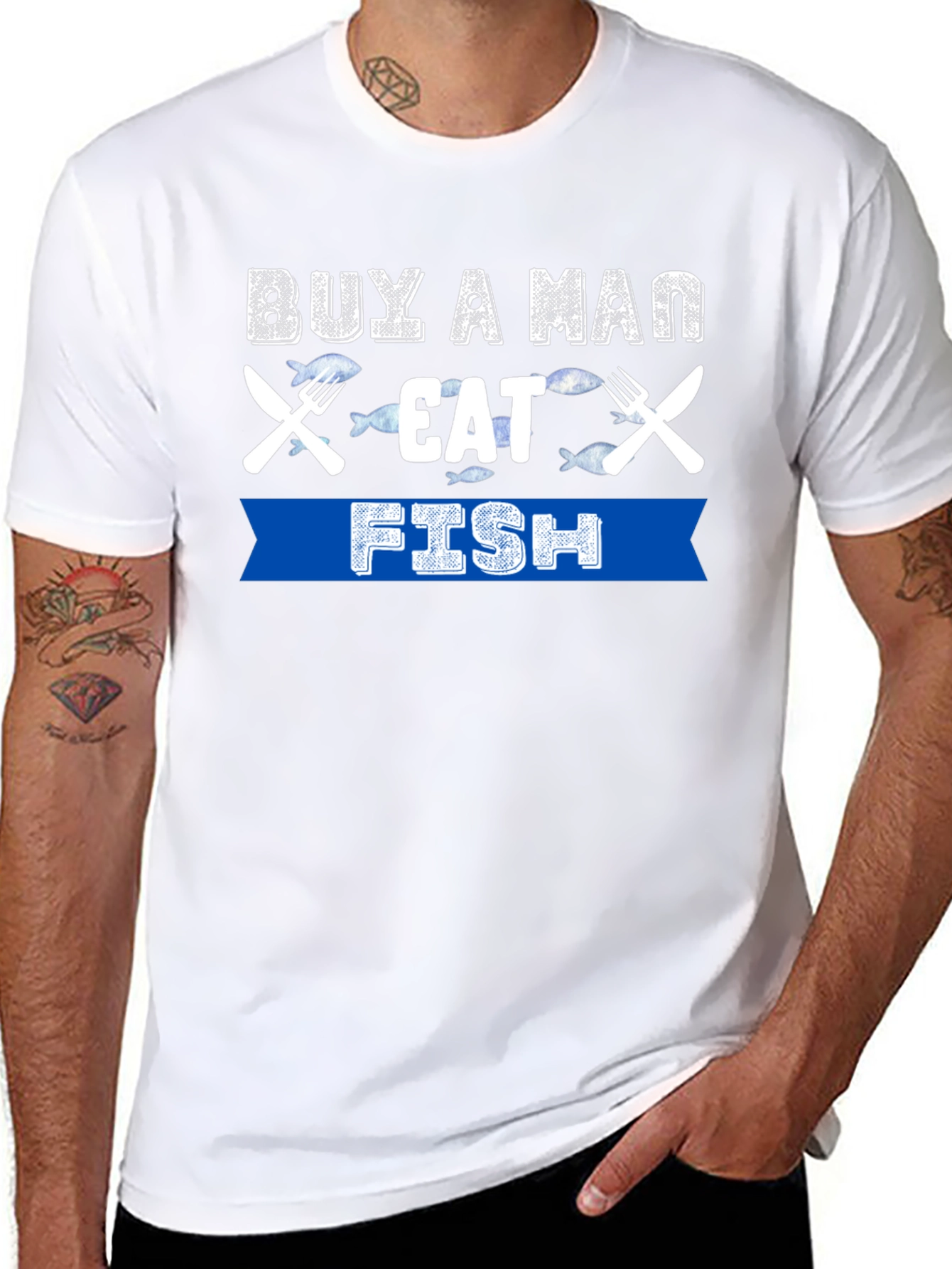 Buy A Man Eat Fish T-Shirt
