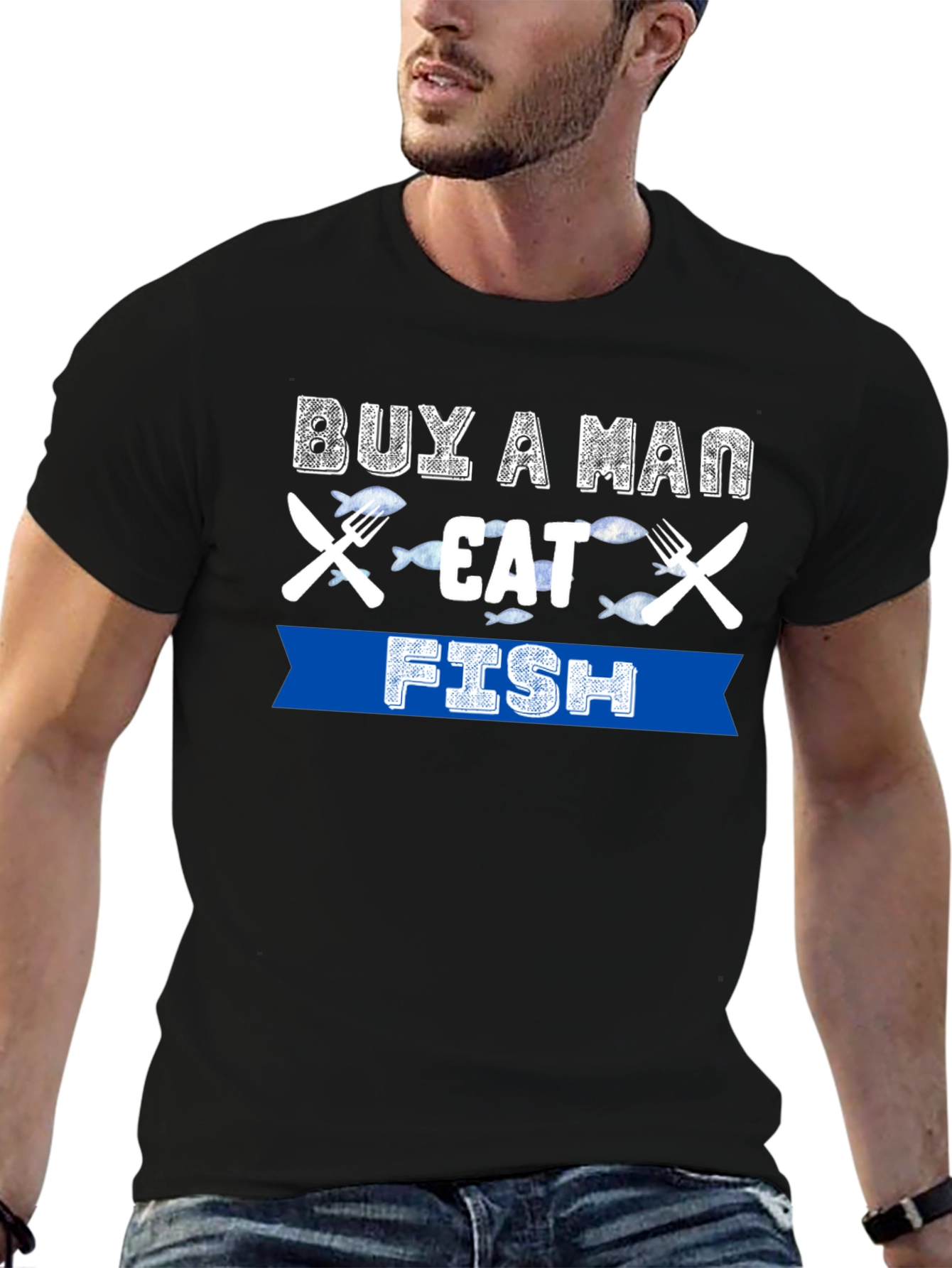 Buy A Man Eat Fish T-Shirt