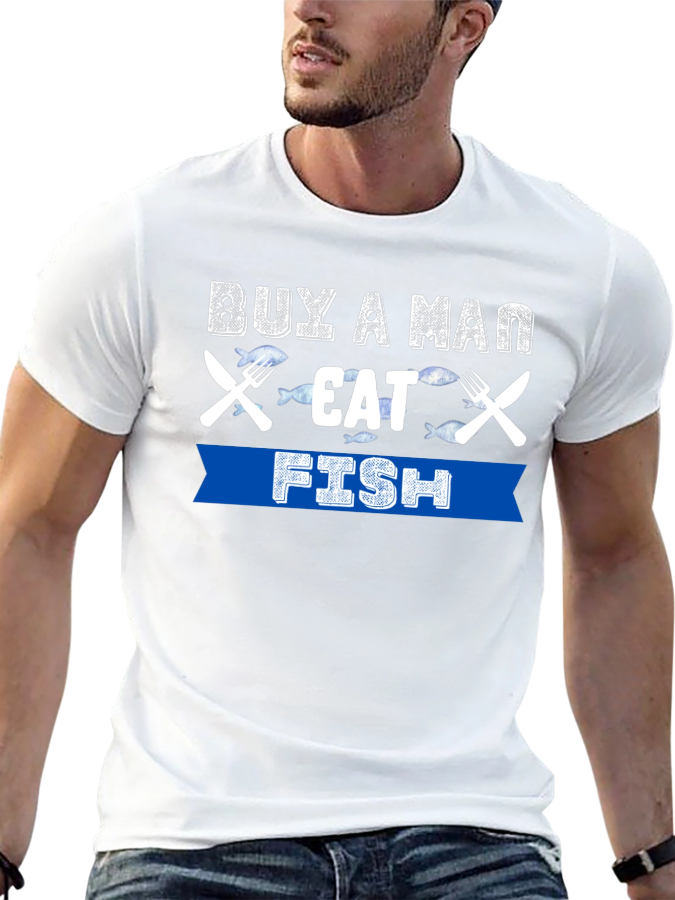 Buy A Man Eat Fish T-Shirt