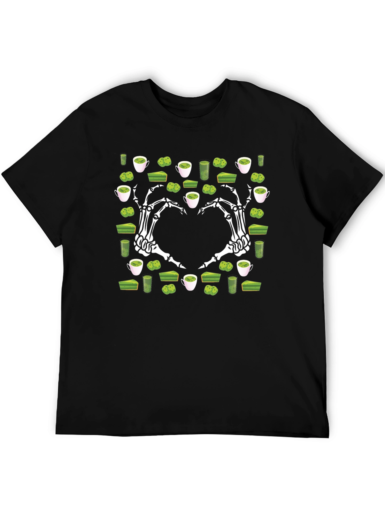 Matcha Lover T-Shirt Skeleton Hand Heart