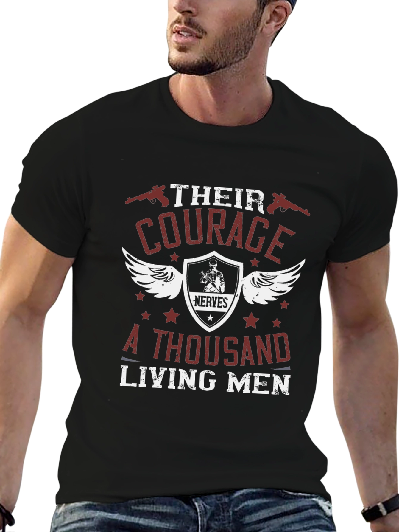 Courage Graphic T-Shirt - Military Style