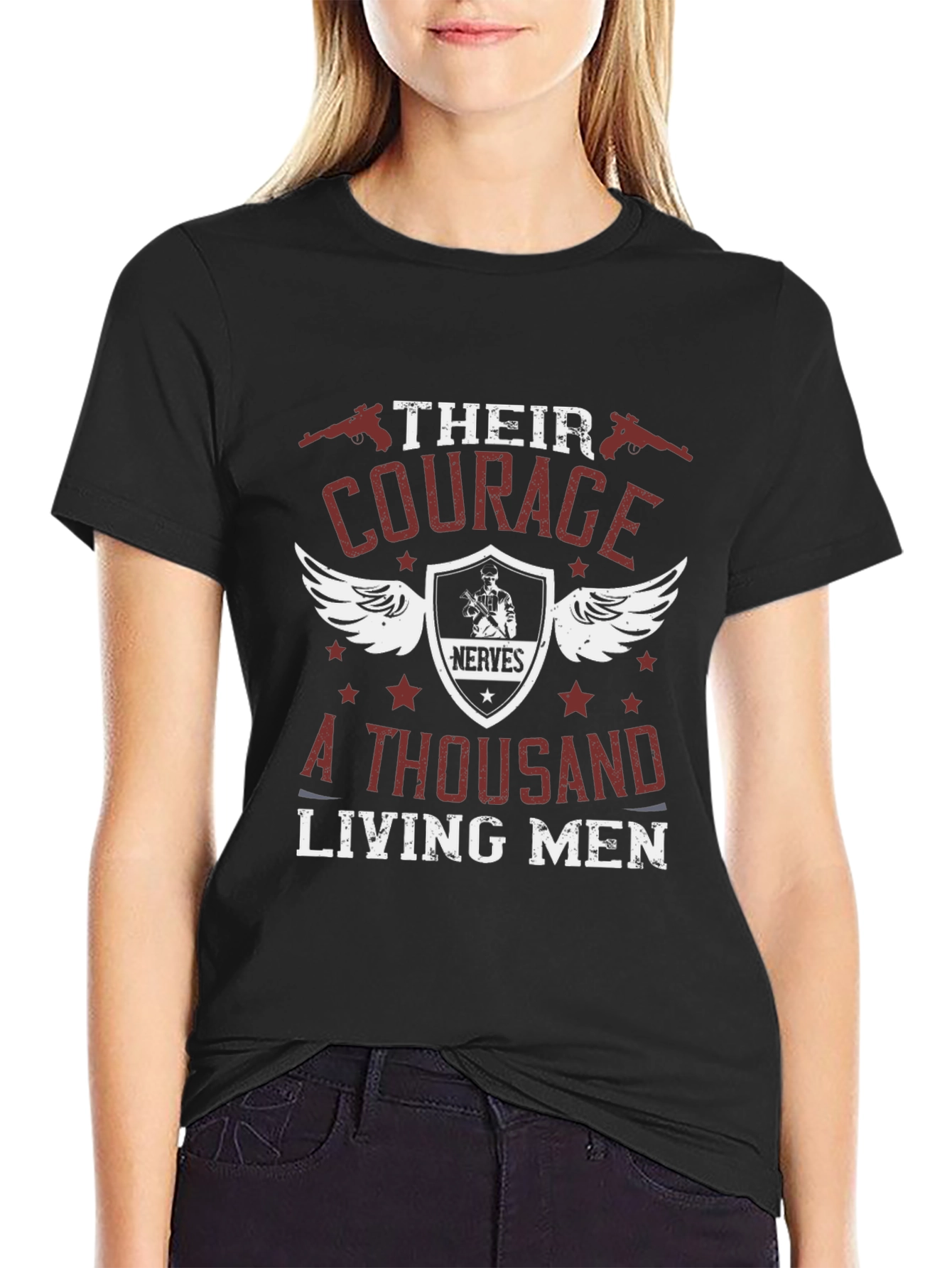 Courage Graphic T-Shirt - Military Style
