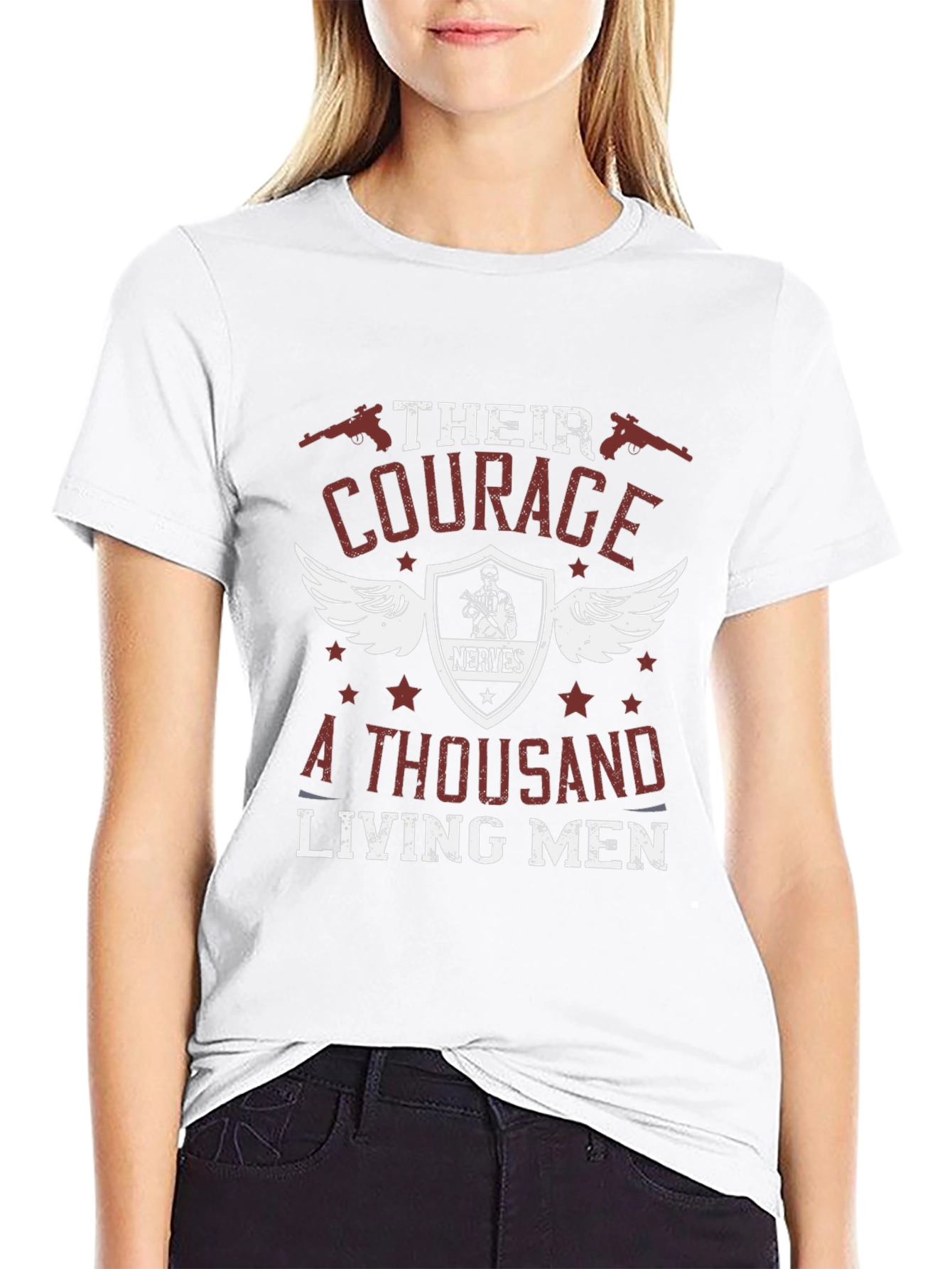 Courage Graphic T-Shirt - Military Style