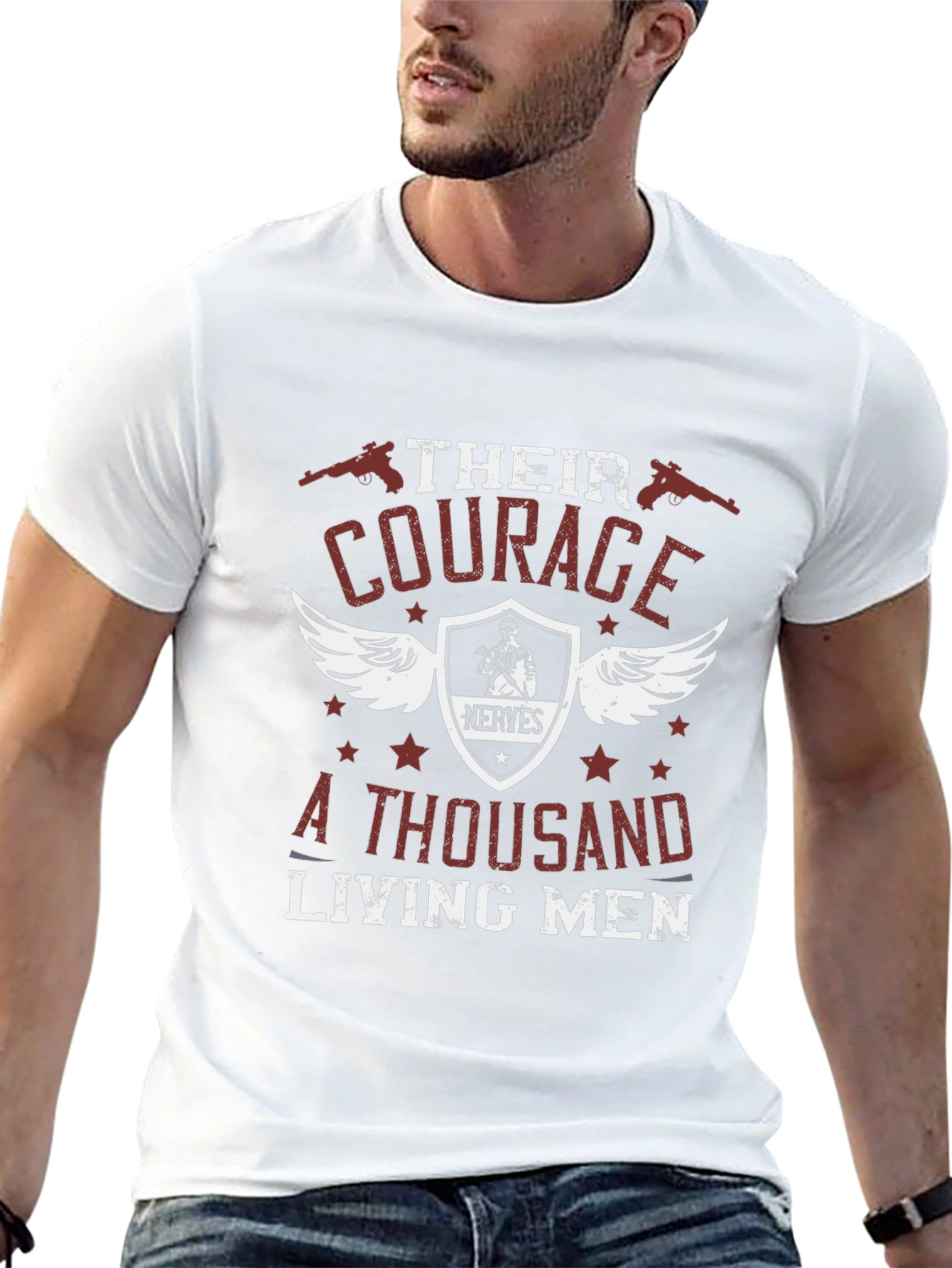 Courage Graphic T-Shirt - Military Style