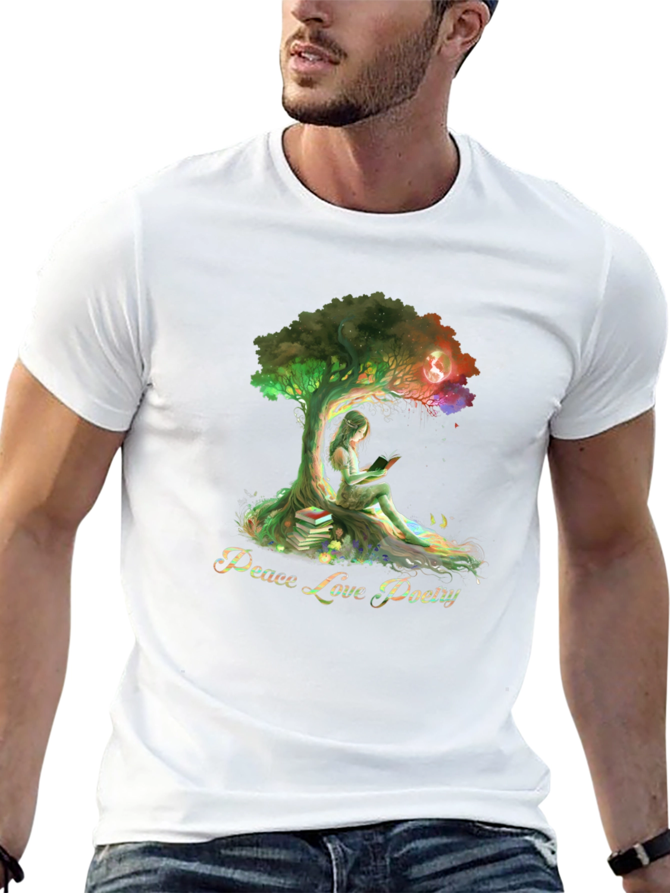 Peace Love Poetry Graphic Tee