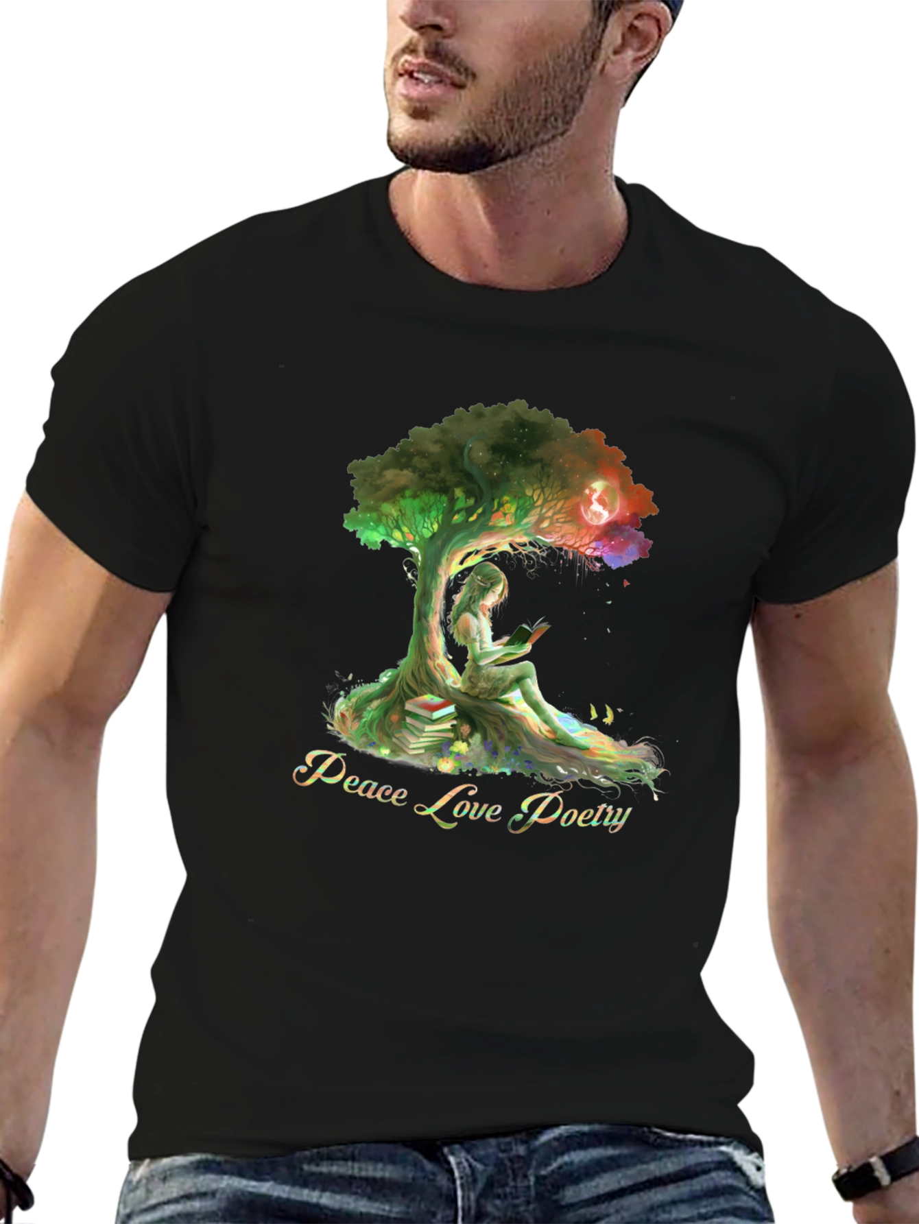 Peace Love Poetry Graphic Tee