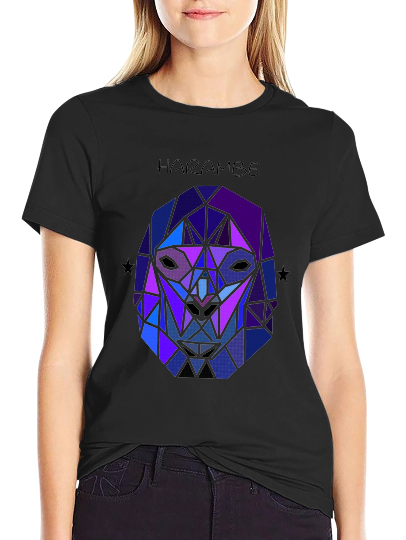 Harambe Graphic Tee - Geometric Gorilla Design