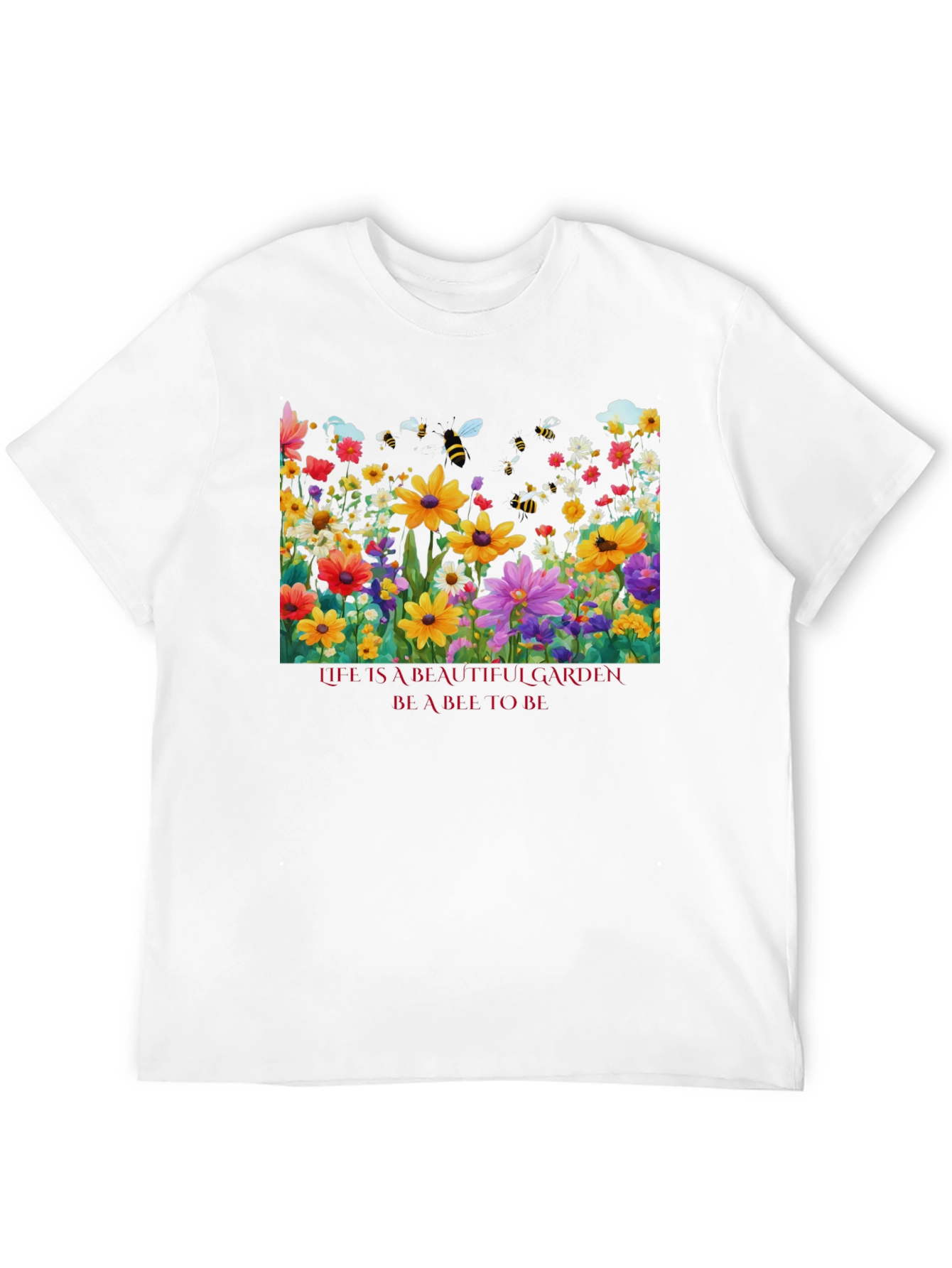 Floral Garden Bee Graphic Tee