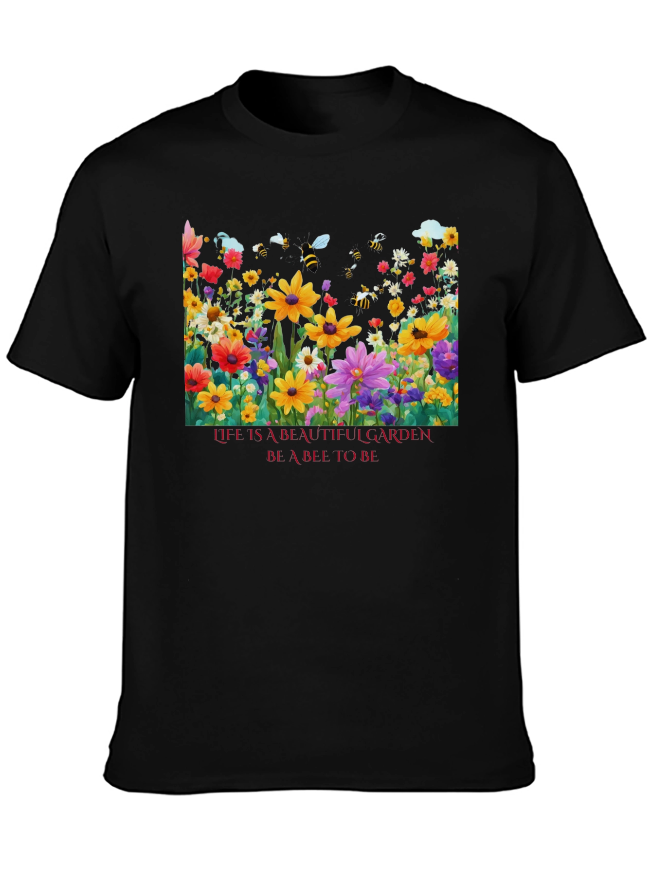 Floral Garden Bee Graphic Tee