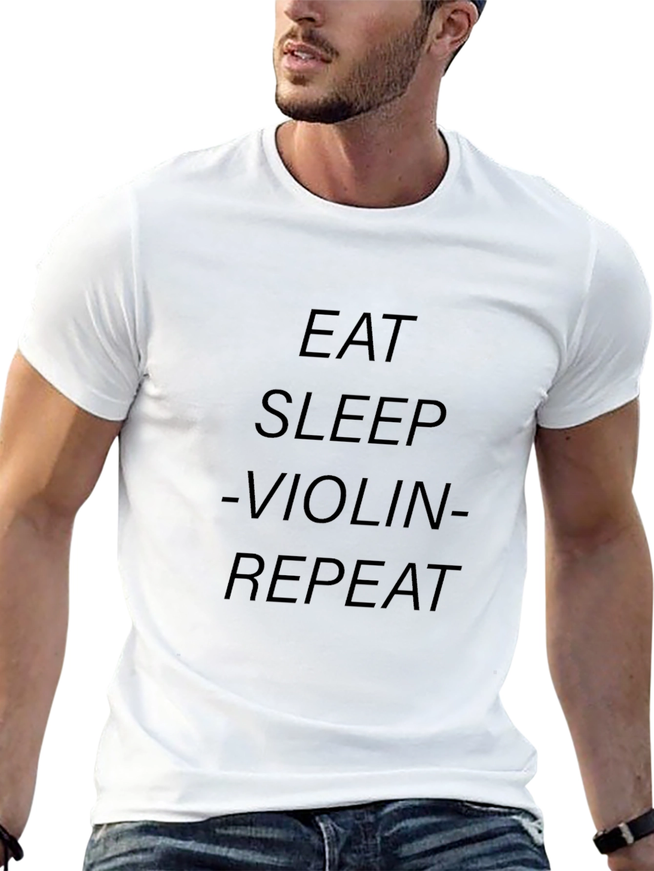 Eat Sleep Violin Repeat Black T-Shirt