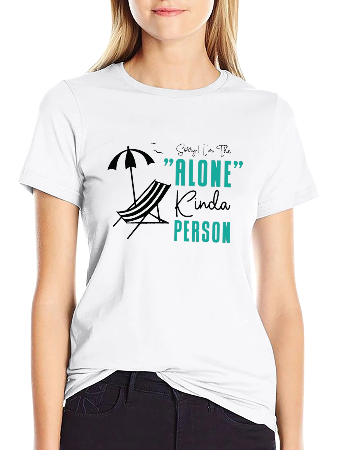 Alone Kinda Person Graphic Tee - Unisex Black T-Shirt