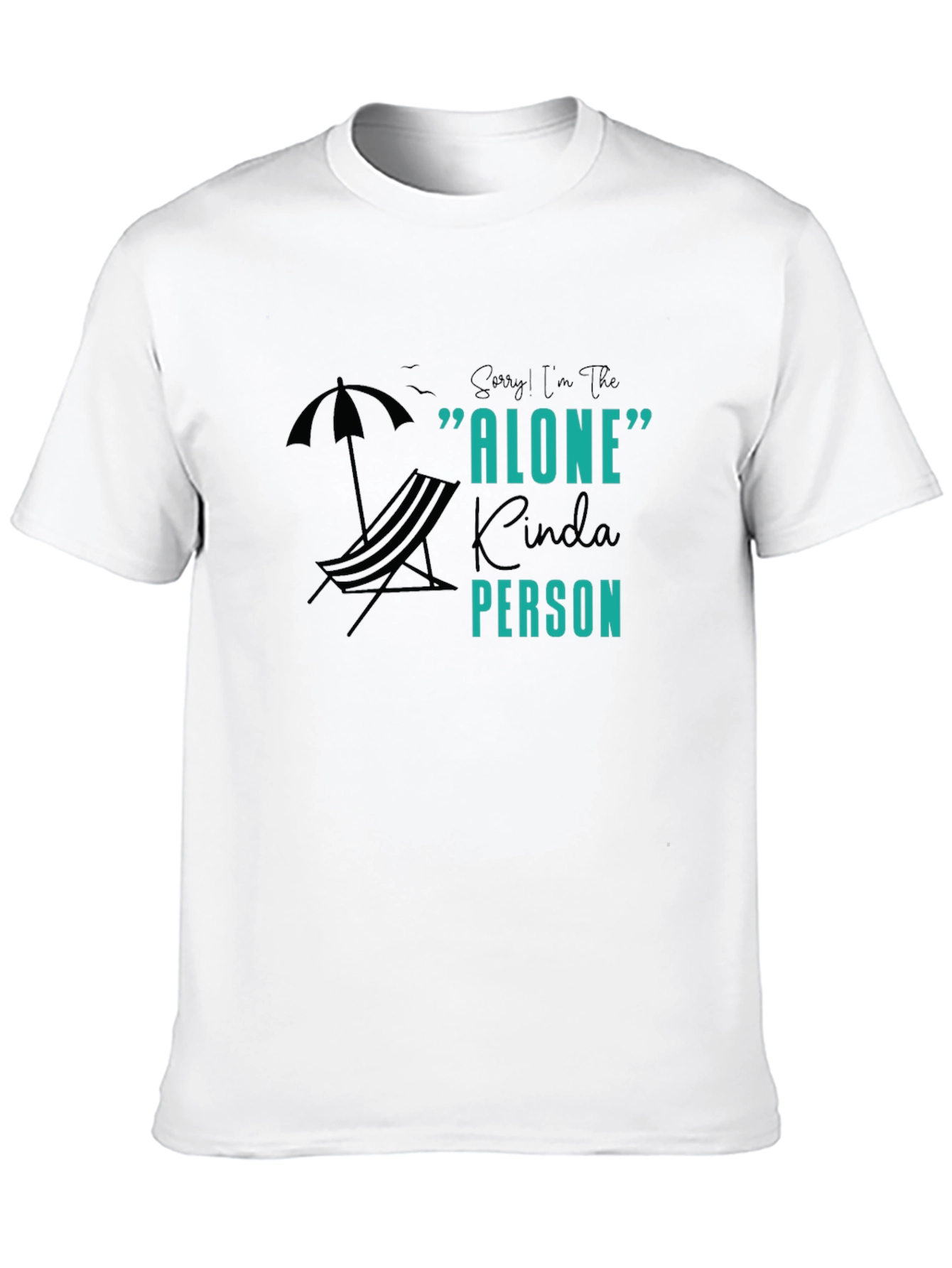 Alone Kinda Person Graphic Tee - Unisex Black T-Shirt