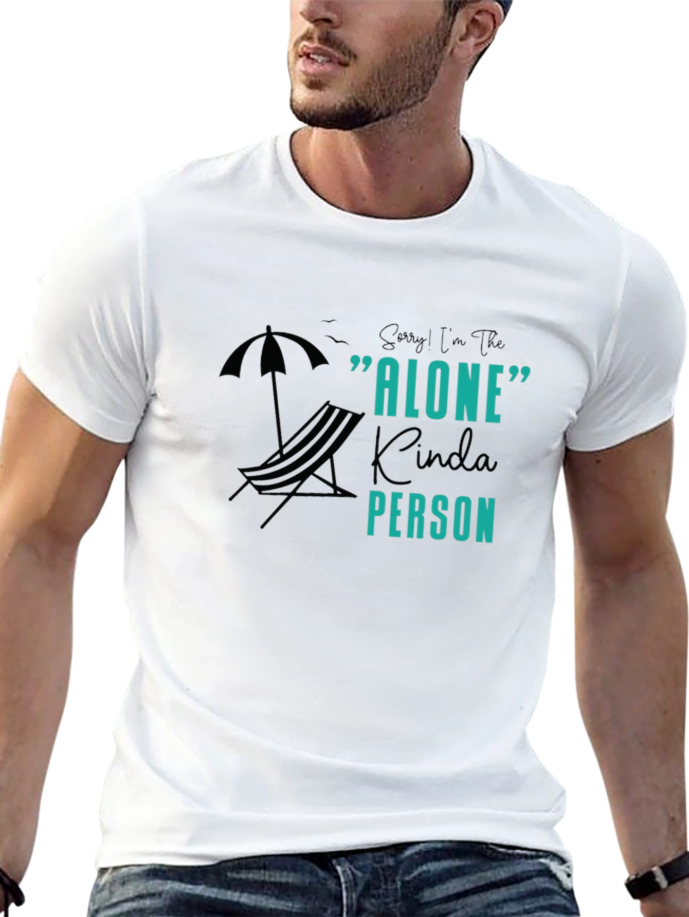 Alone Kinda Person Graphic Tee - Unisex Black T-Shirt