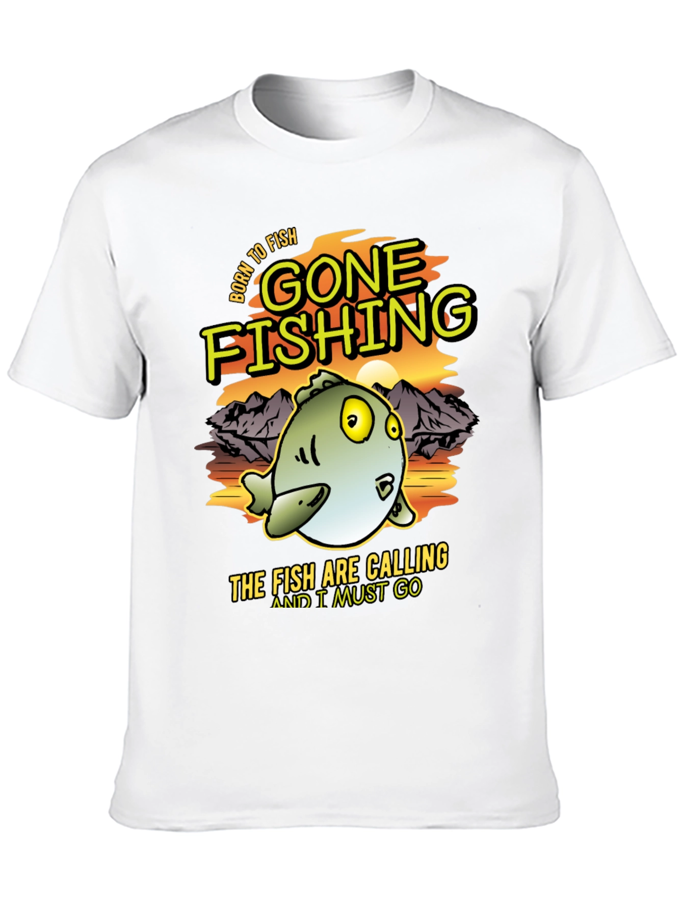 Gone Fishing Mens Graphic Tee