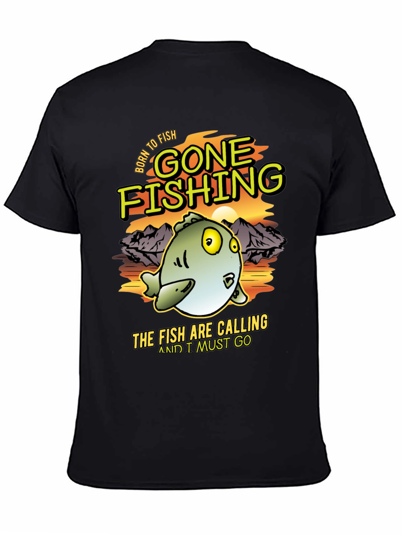 Gone Fishing Mens Graphic Tee