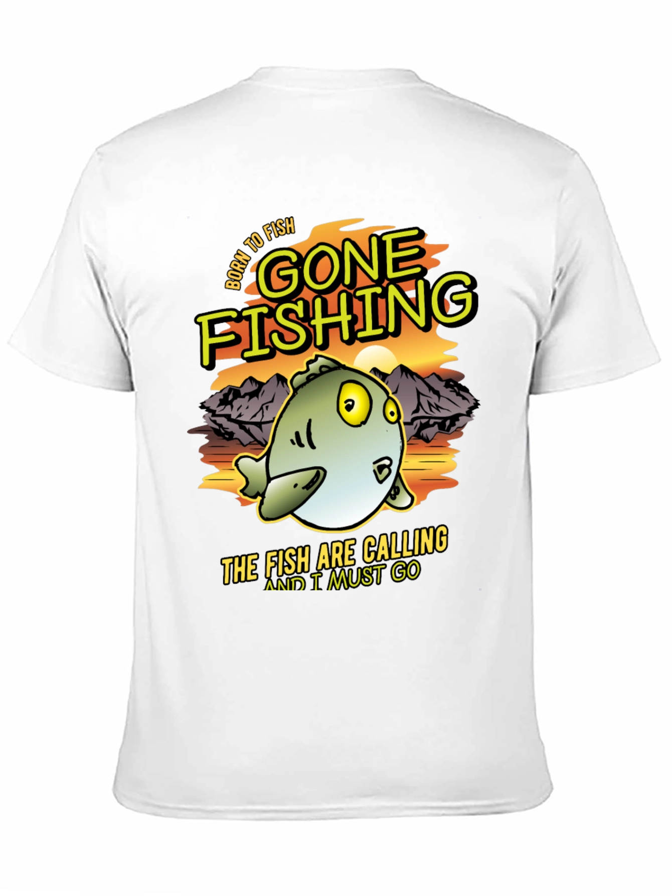Gone Fishing Mens Graphic Tee