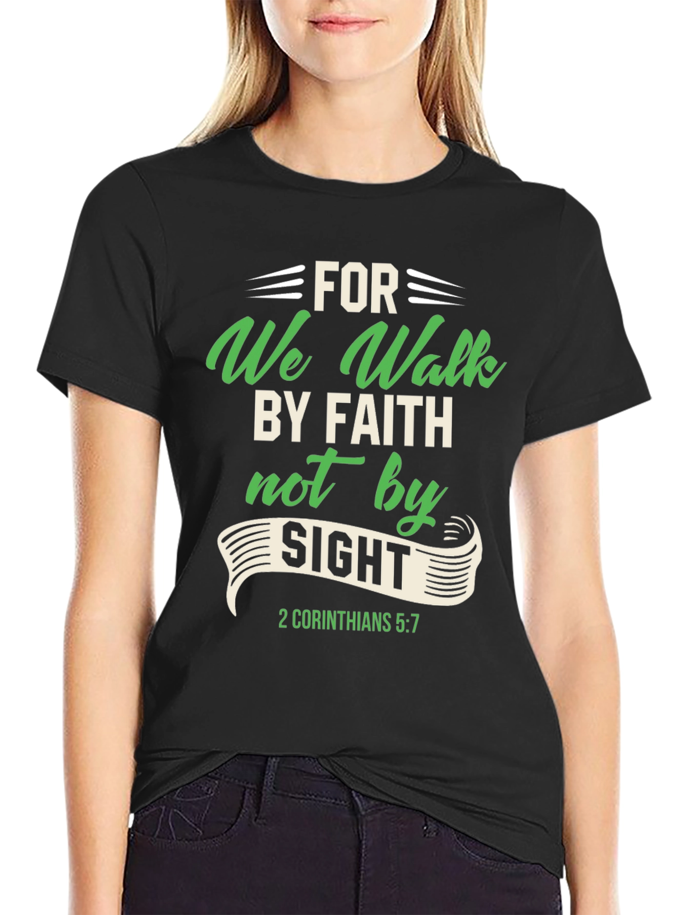 Faith Over Sight Graphic Tee - Christian Apparel