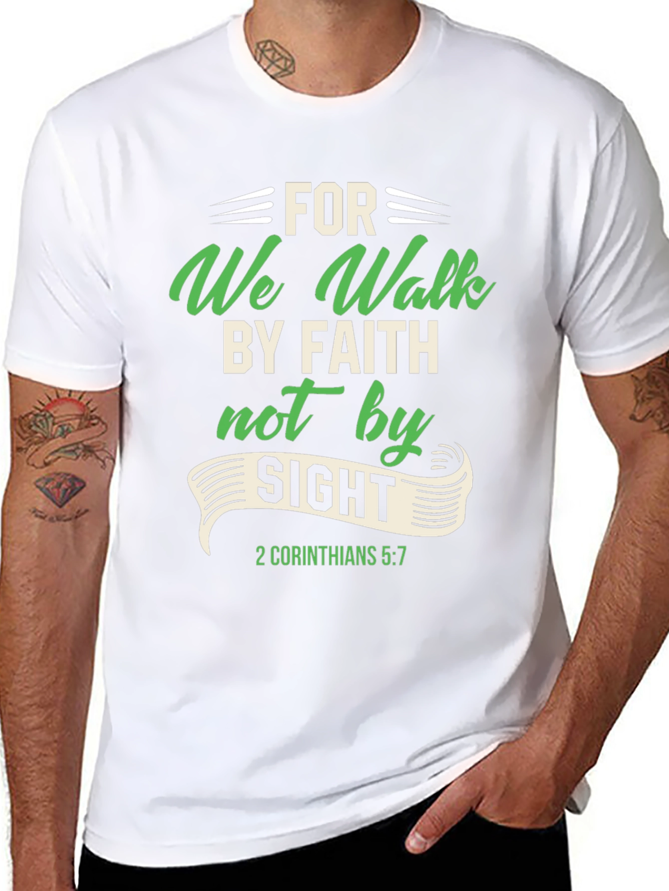 Faith Over Sight Graphic Tee - Christian Apparel