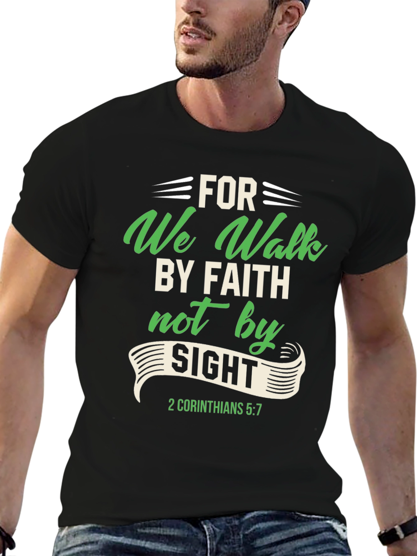 Faith Over Sight Graphic Tee - Christian Apparel