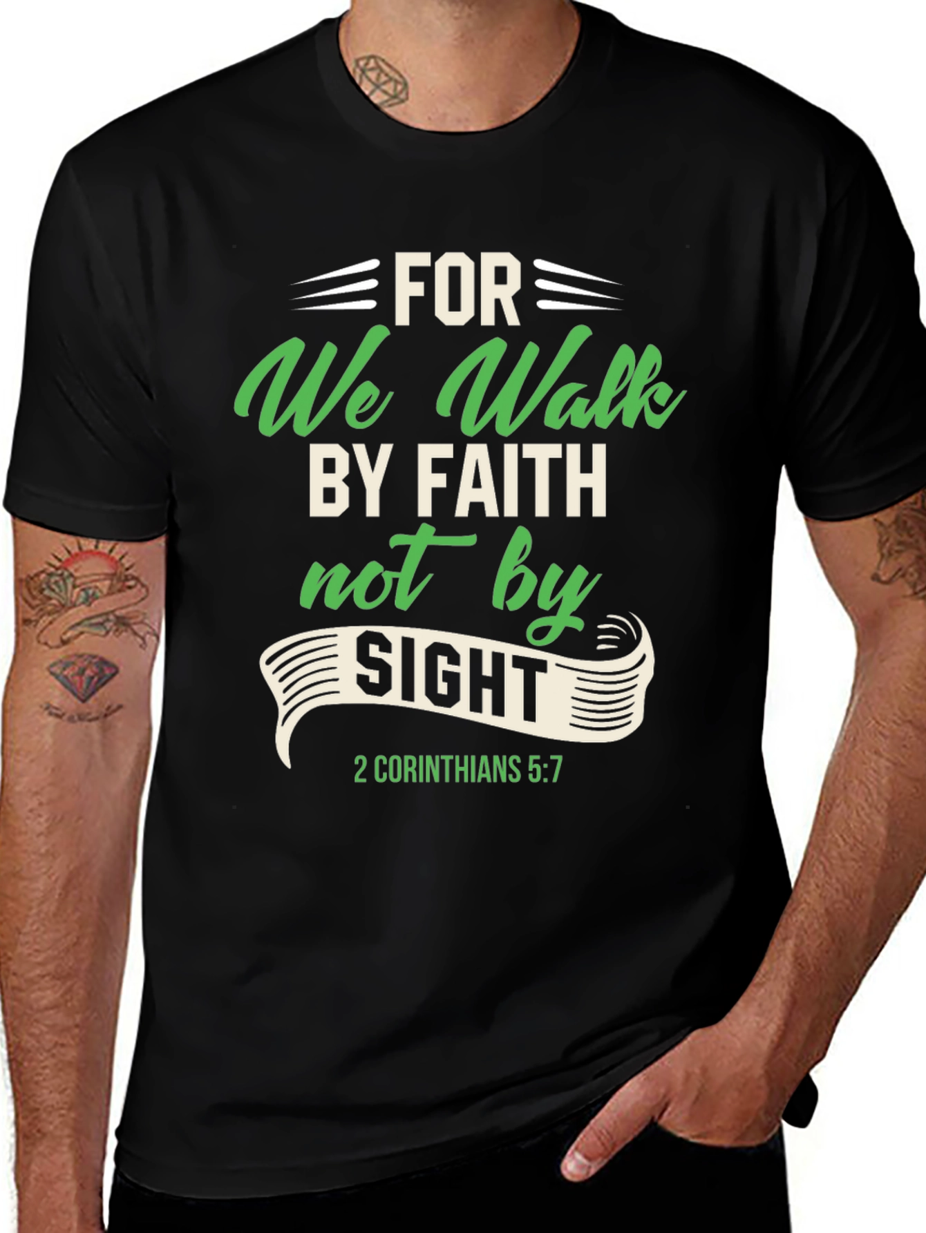 Faith Over Sight Graphic Tee - Christian Apparel