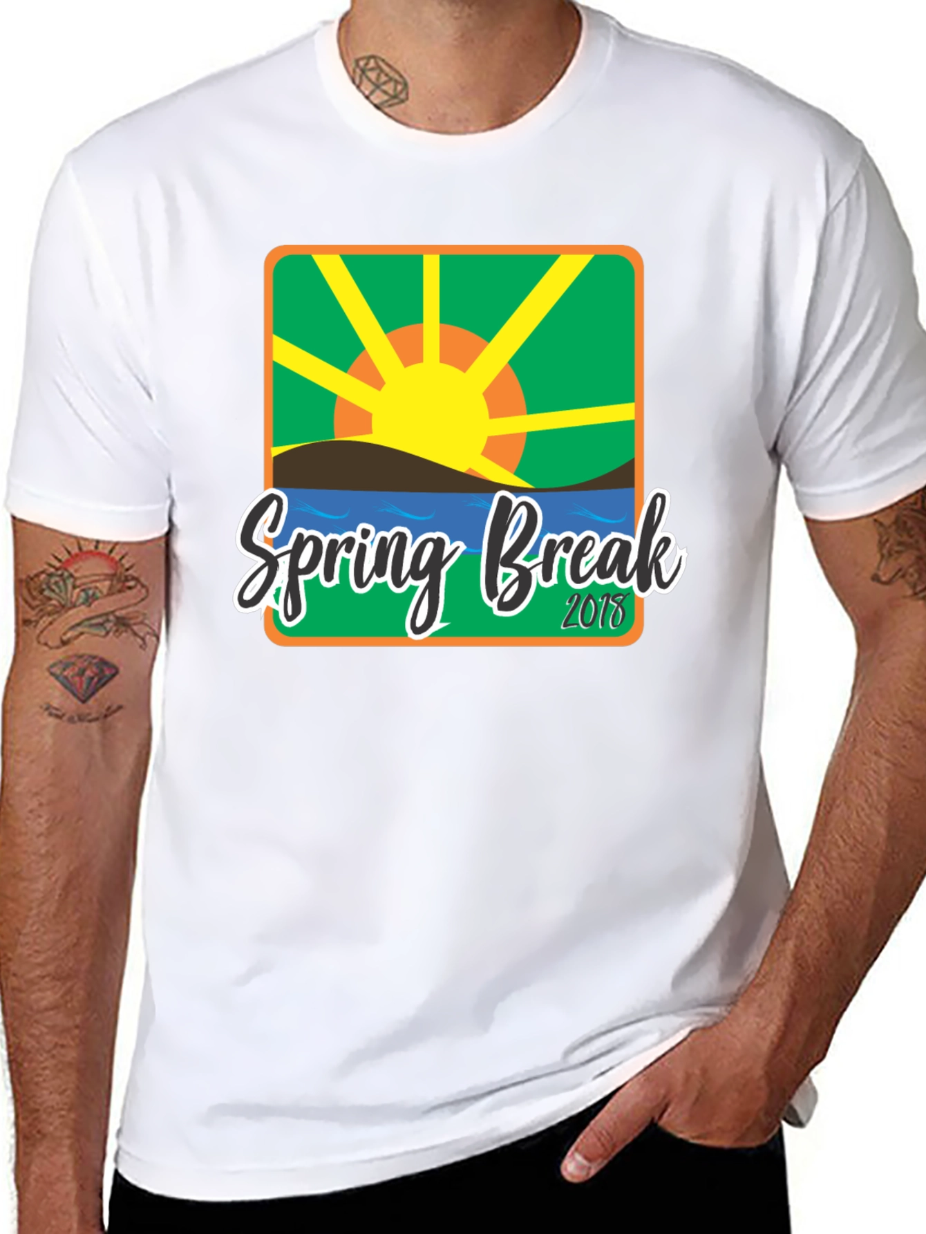 Spring Break 2018 Graphic T-Shirt - Black