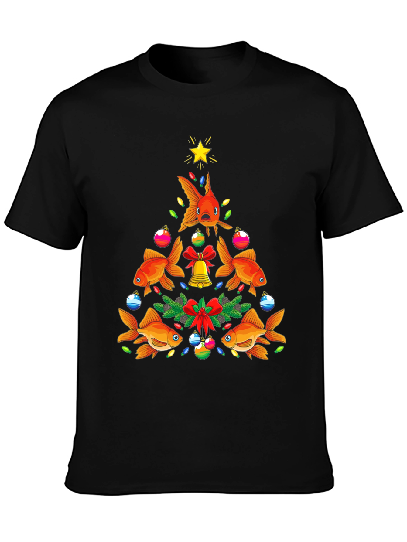 Festive Goldfish Christmas Tree Tee