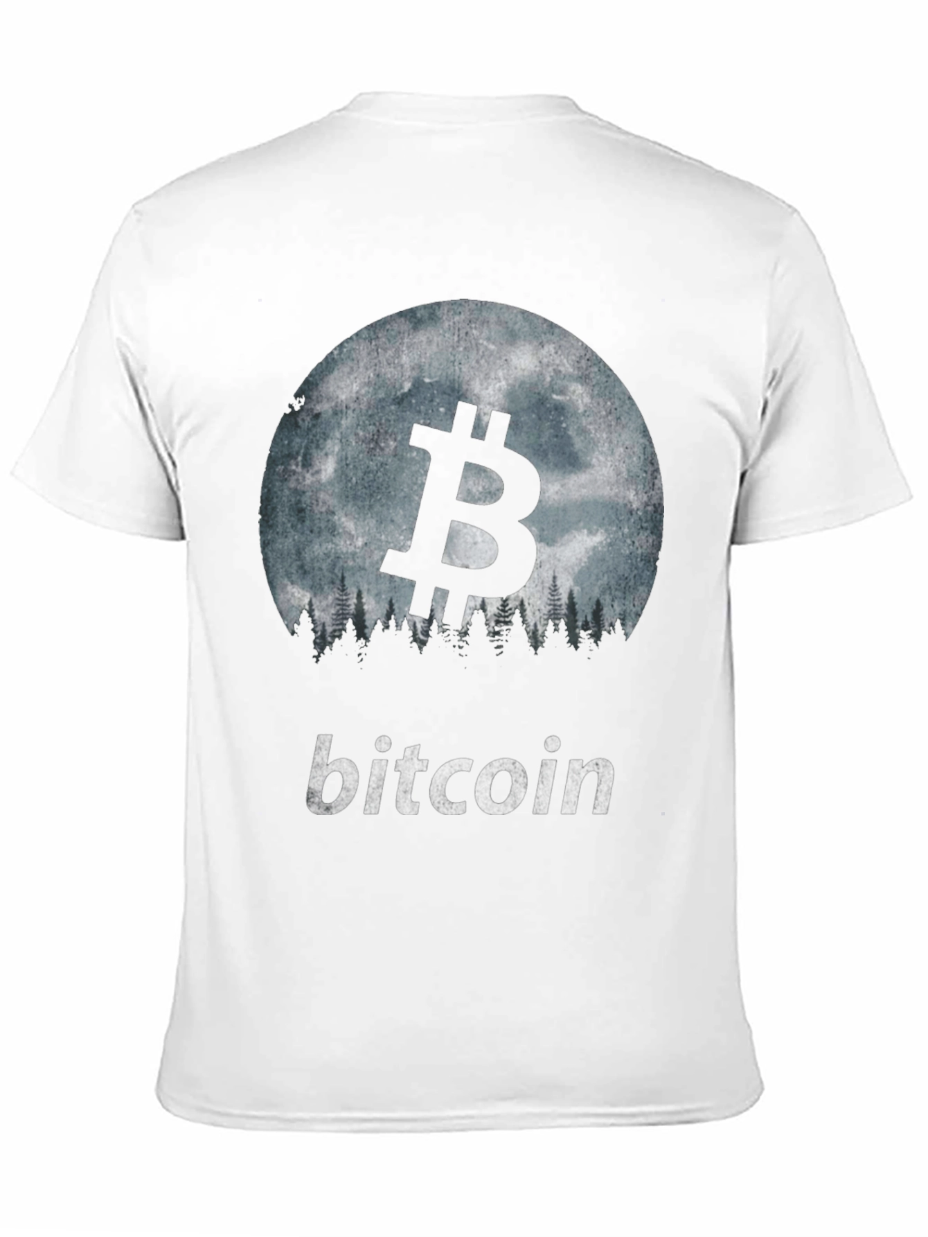 Bitcoin Moon Forest Graphic T-Shirt