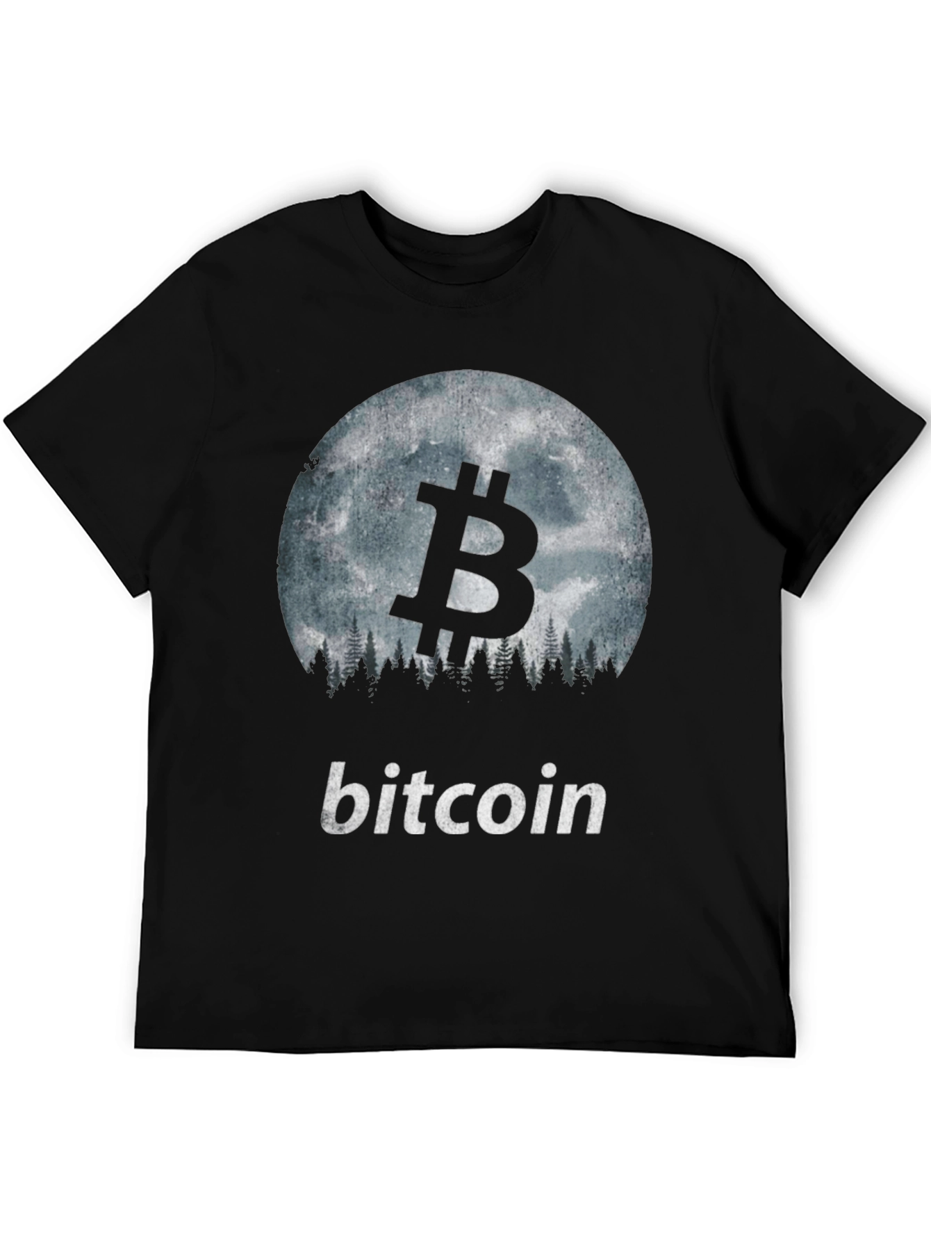 Bitcoin Moon Forest Graphic T-Shirt