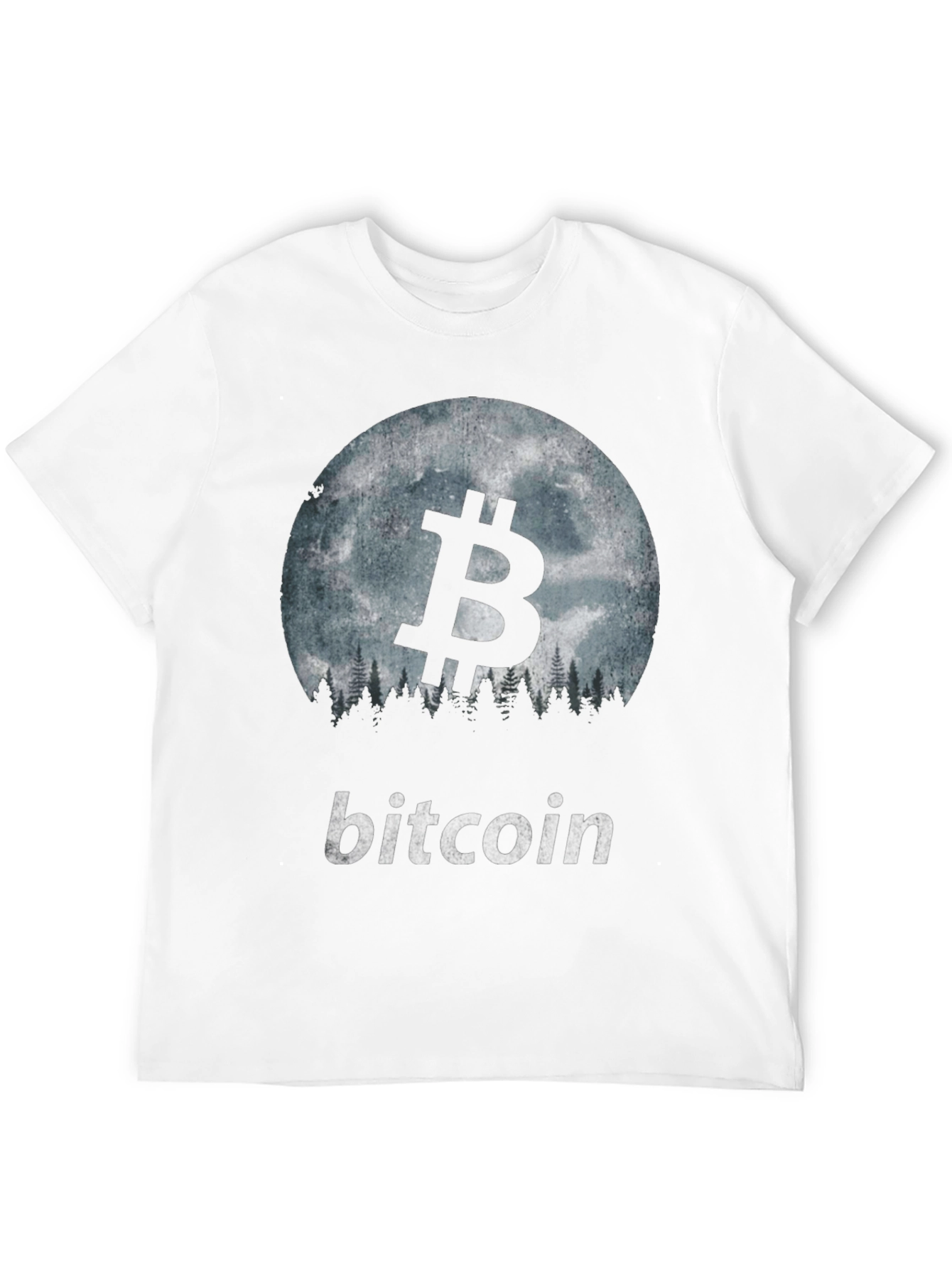 Bitcoin Moon Forest Graphic T-Shirt