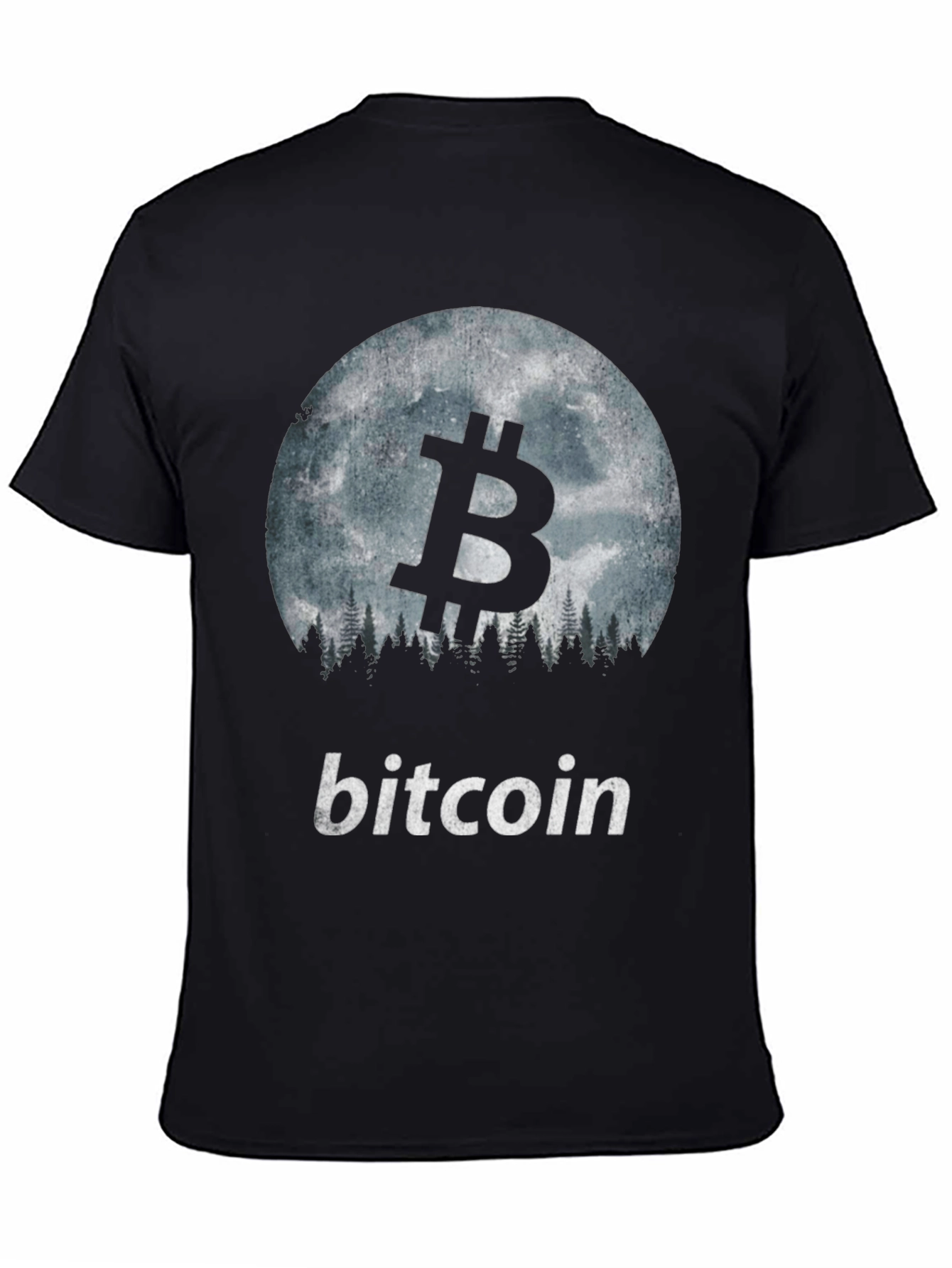 Bitcoin Moon Forest Graphic T-Shirt