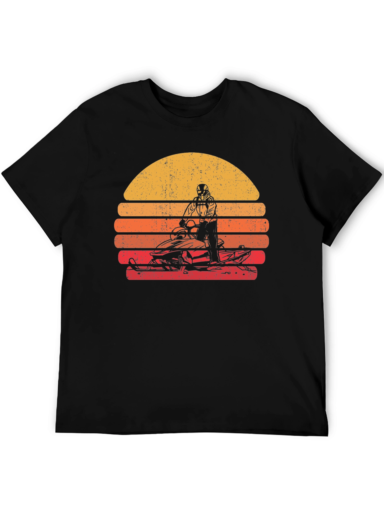 Retro Snowmobile Sunset T-Shirt