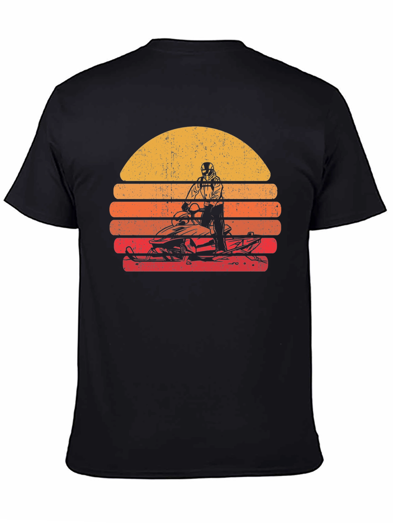 Retro Snowmobile Sunset T-Shirt