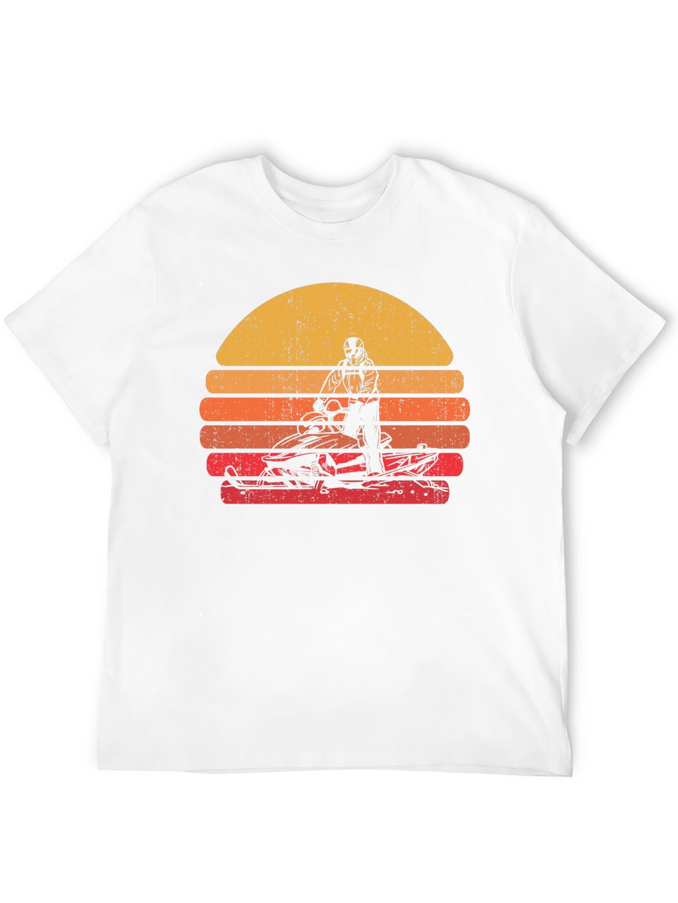 Retro Snowmobile Sunset T-Shirt