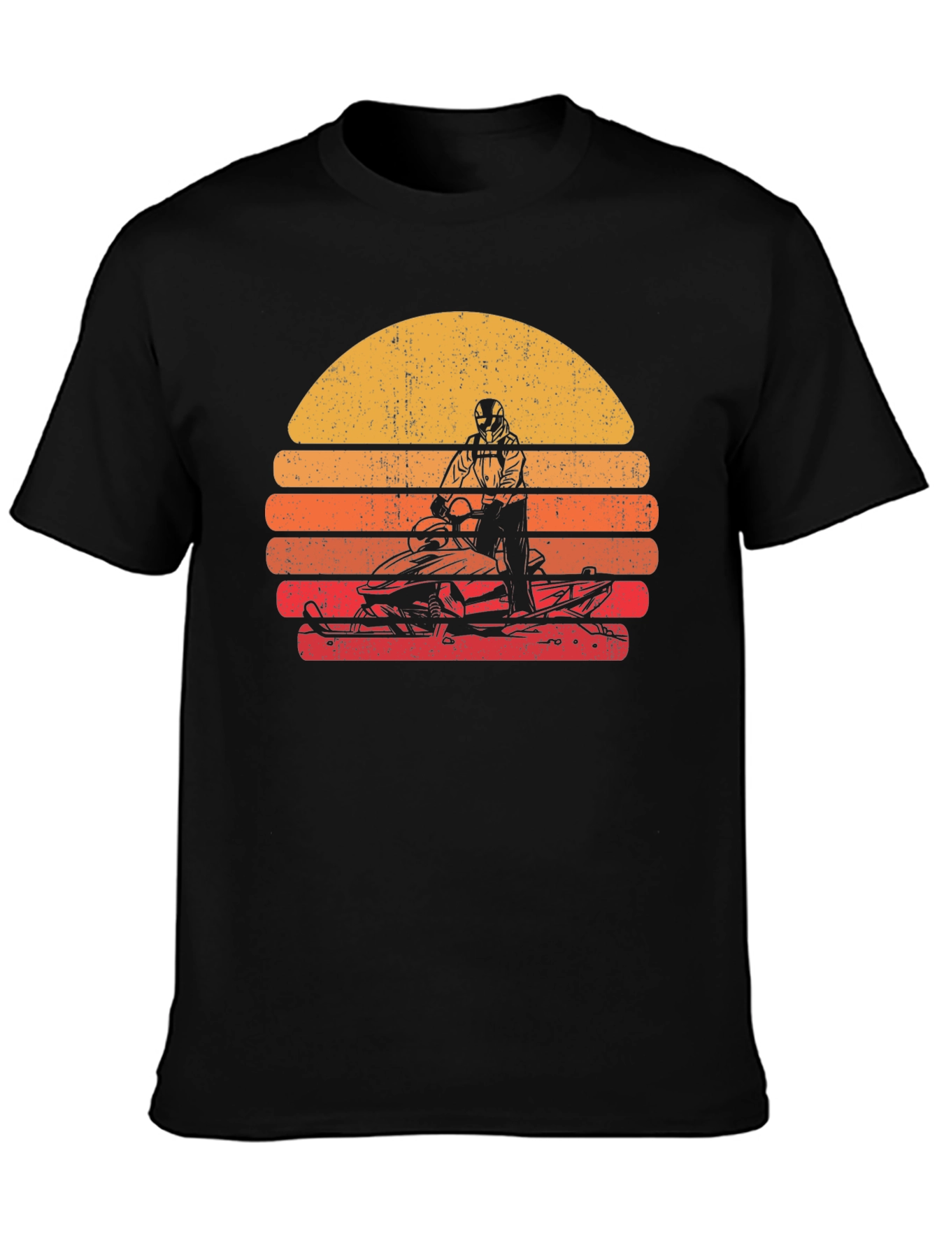 Retro Snowmobile Sunset T-Shirt