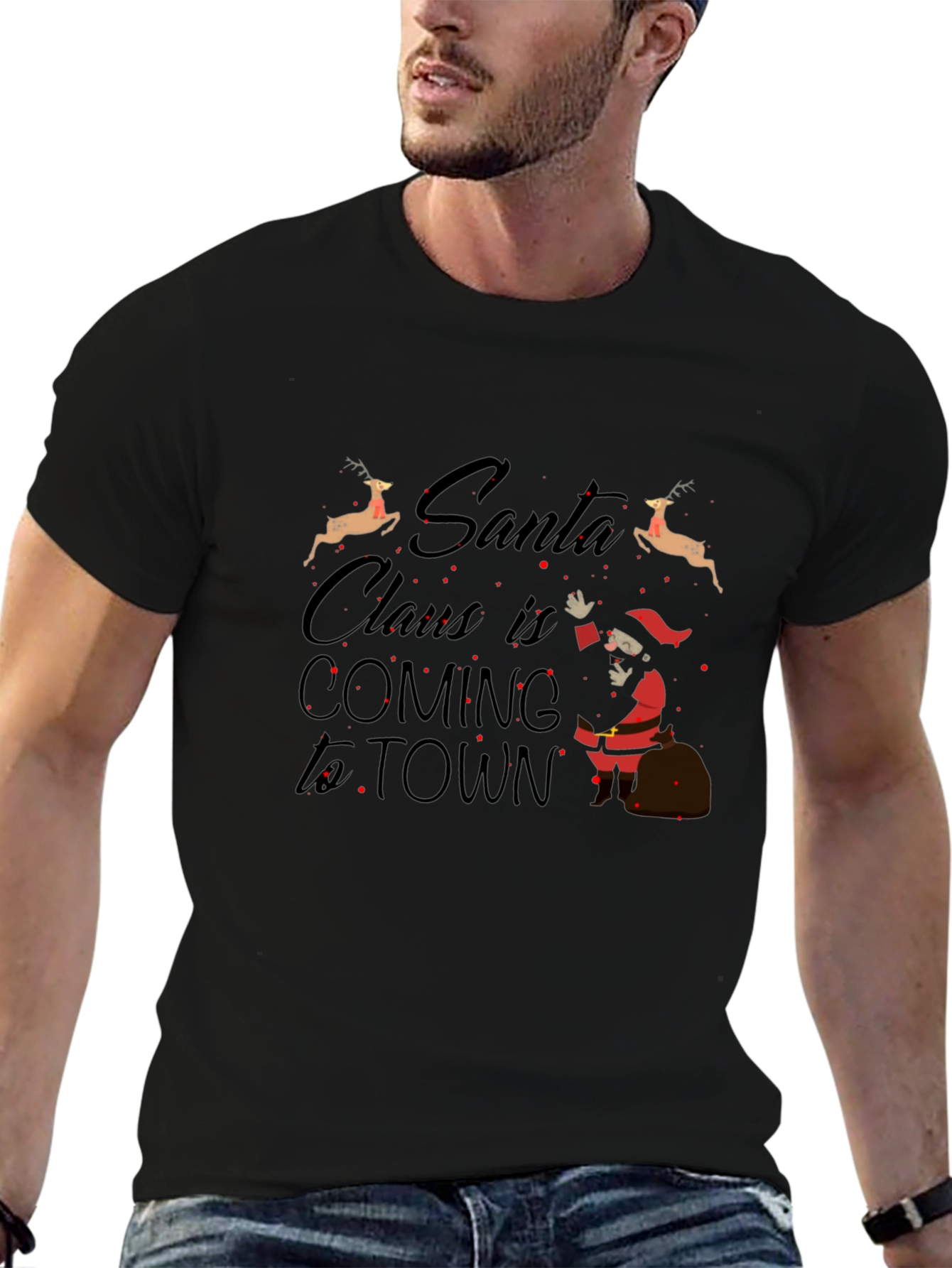 Santa Claus is Coming to Town Graphic T-Shirt