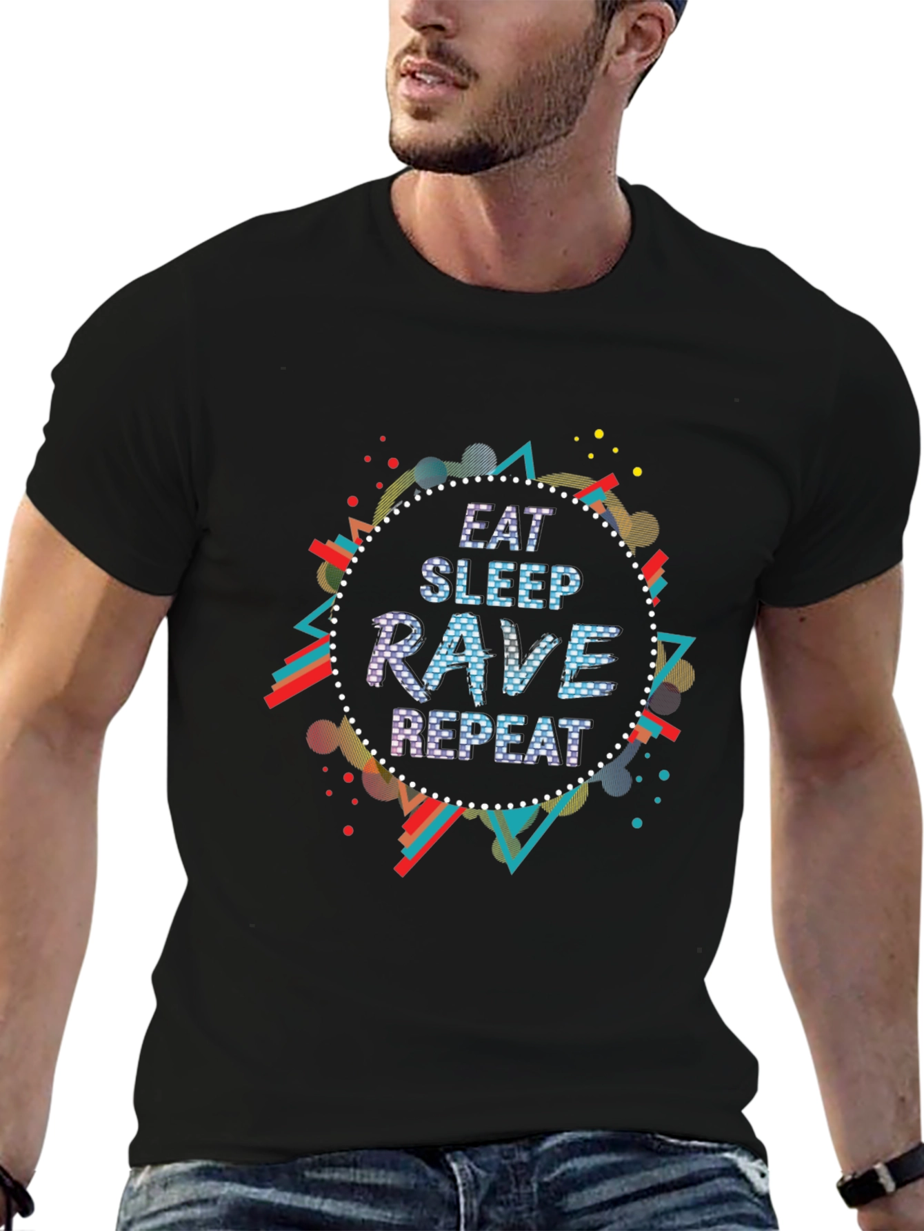 Eat Sleep Rave Repeat Graphic Tee