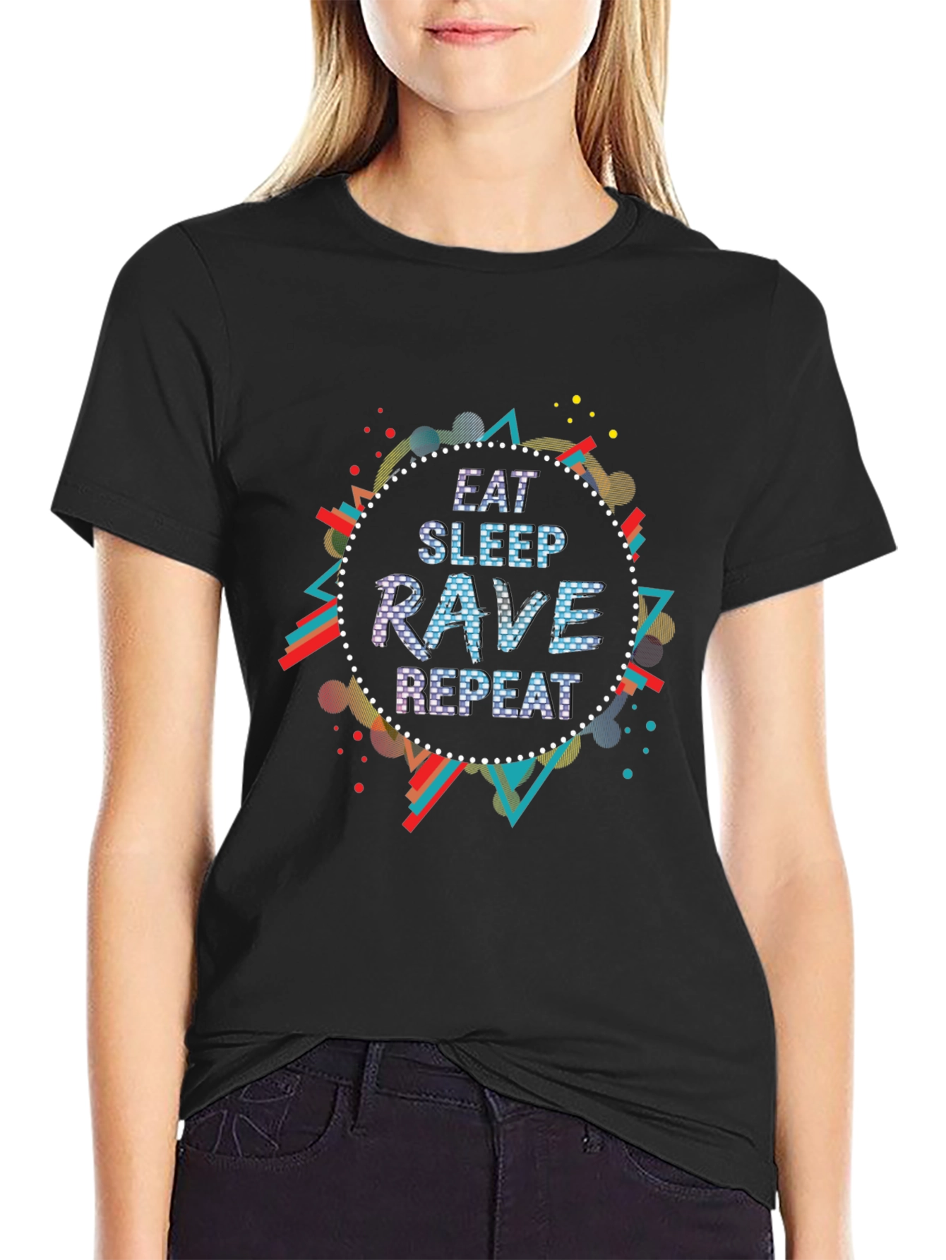 Eat Sleep Rave Repeat Graphic Tee